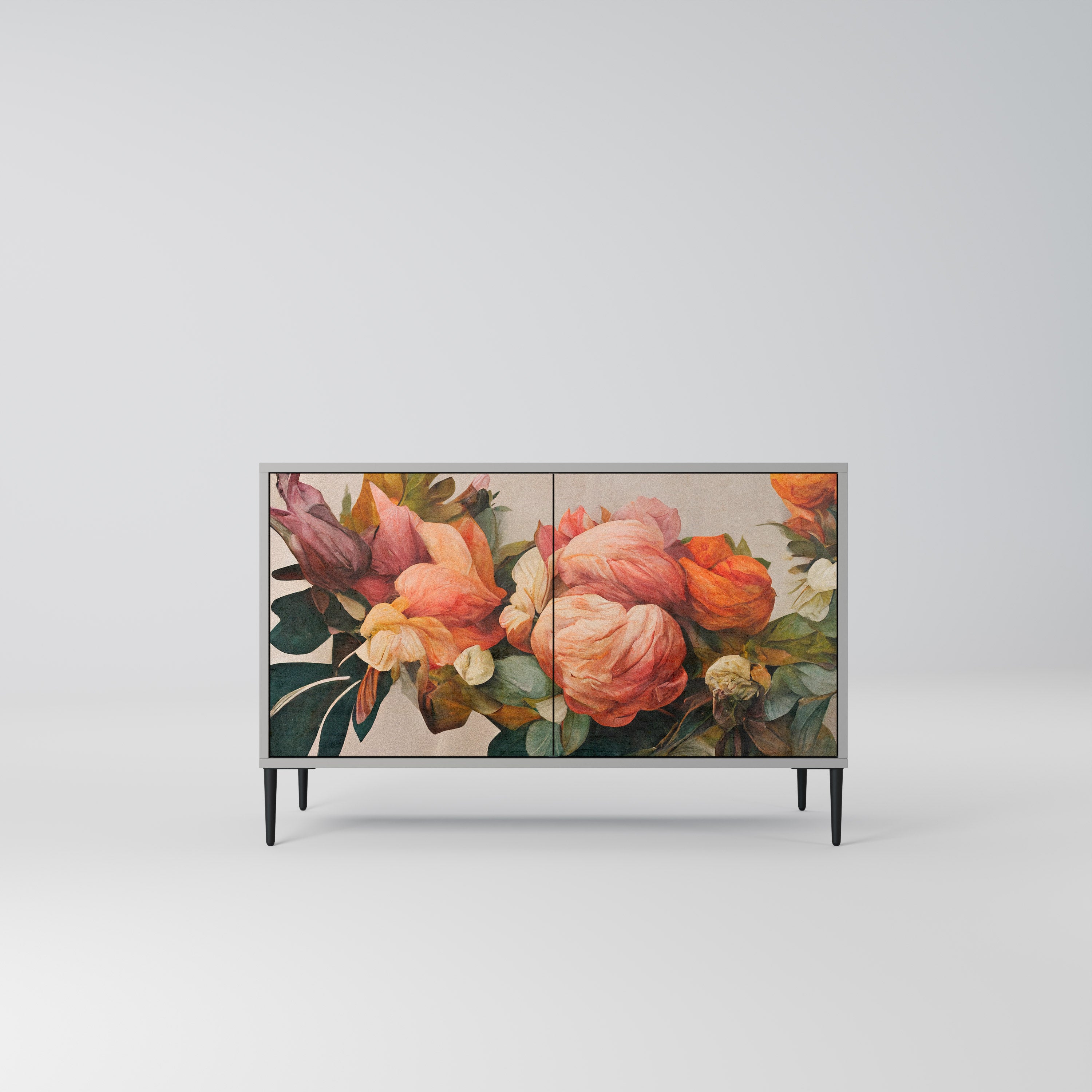 STYLISH BEAUTY Sideboard mit 2 Türen in Grau