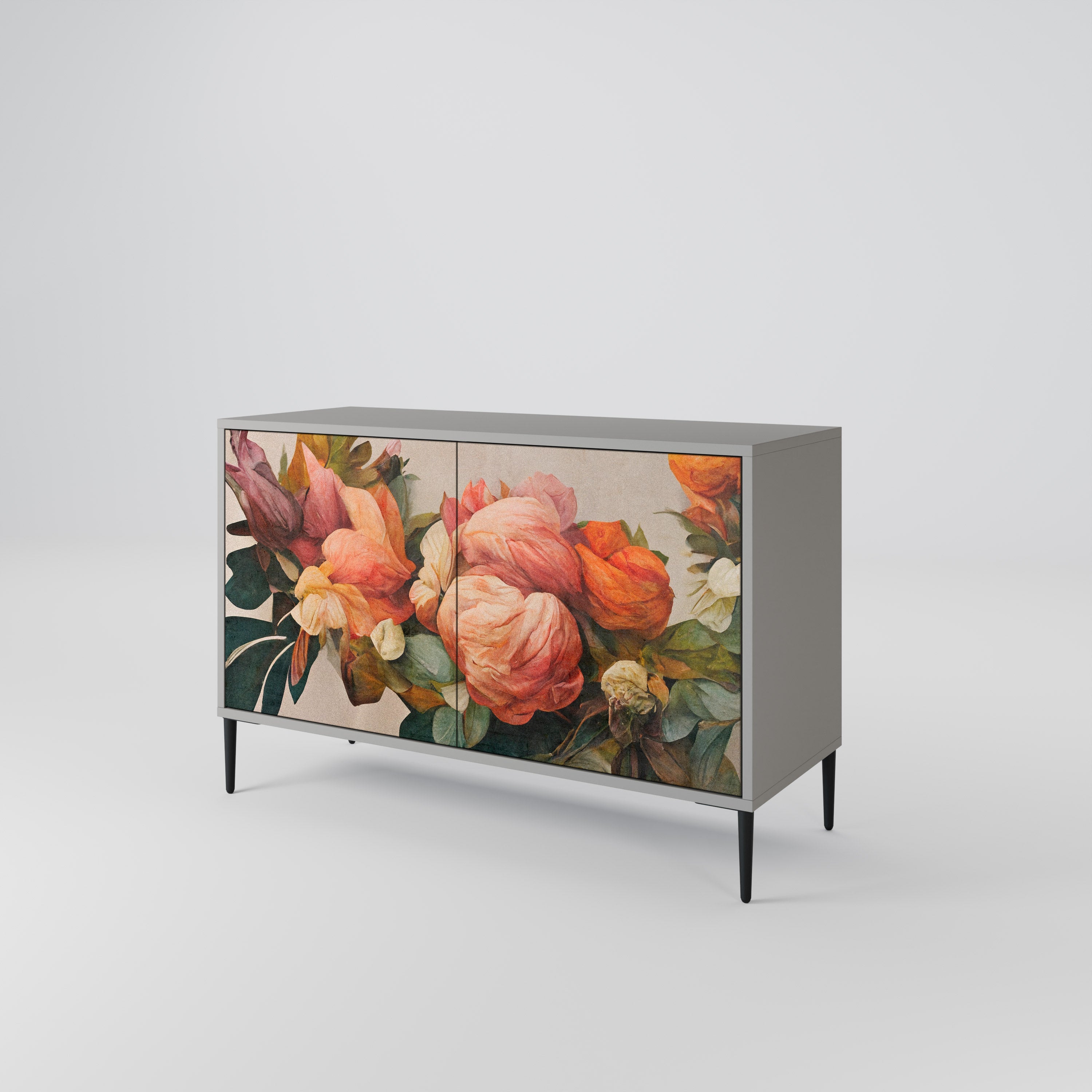 STYLISH BEAUTY Sideboard mit 2 Türen in Grau