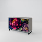 BLOOMING ELEGANCE 2-Door Sideboard in Grey Finish