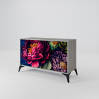BLOOMING ELEGANCE 2-Door Sideboard in Grey Finish