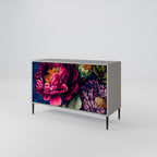 BLOOMING ELEGANCE 2-Door Sideboard in Grey Finish