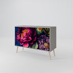 BLOOMING ELEGANCE 2-Door Sideboard in Grey Finish