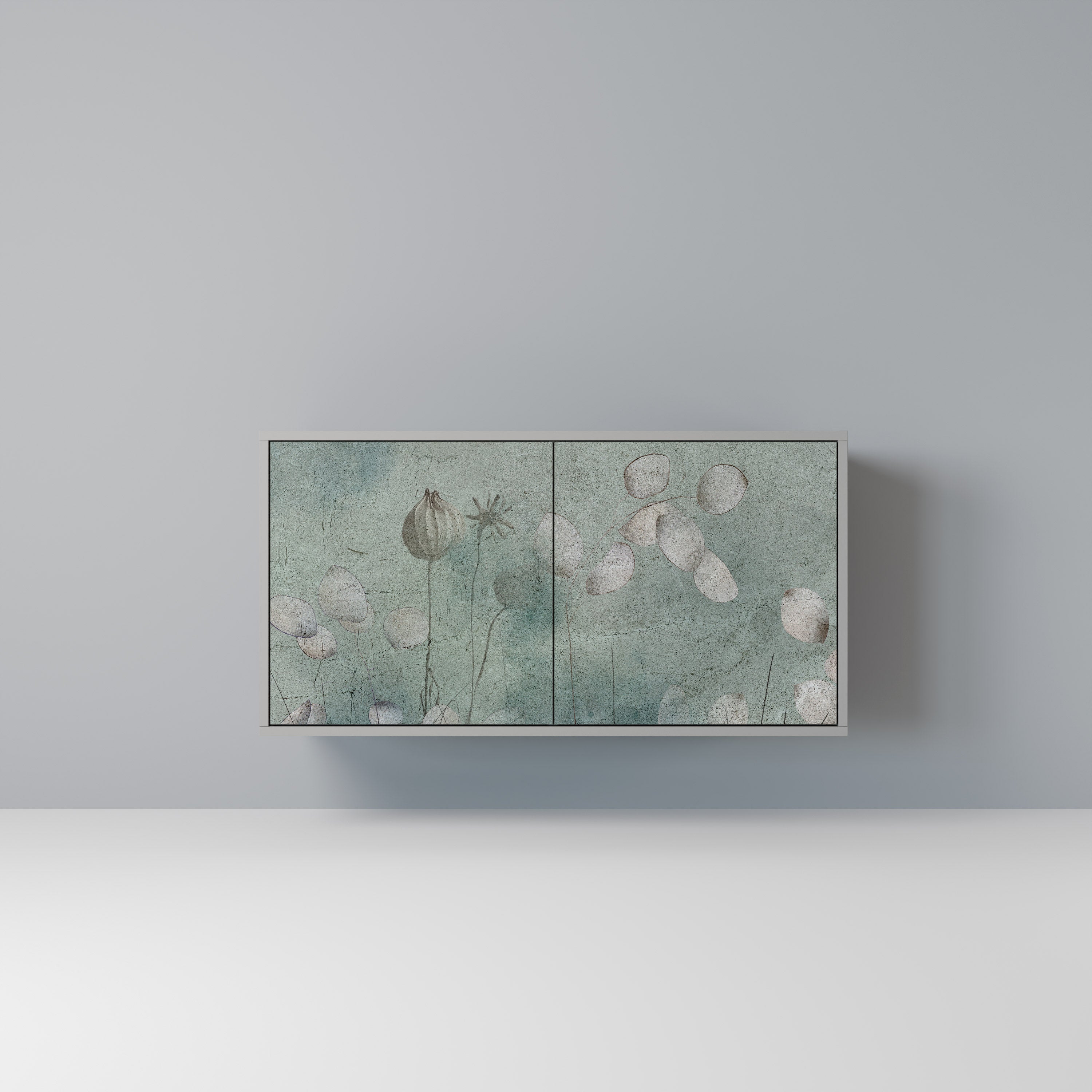 NIGHT LADY Sideboard mit 2 Türen in Grau