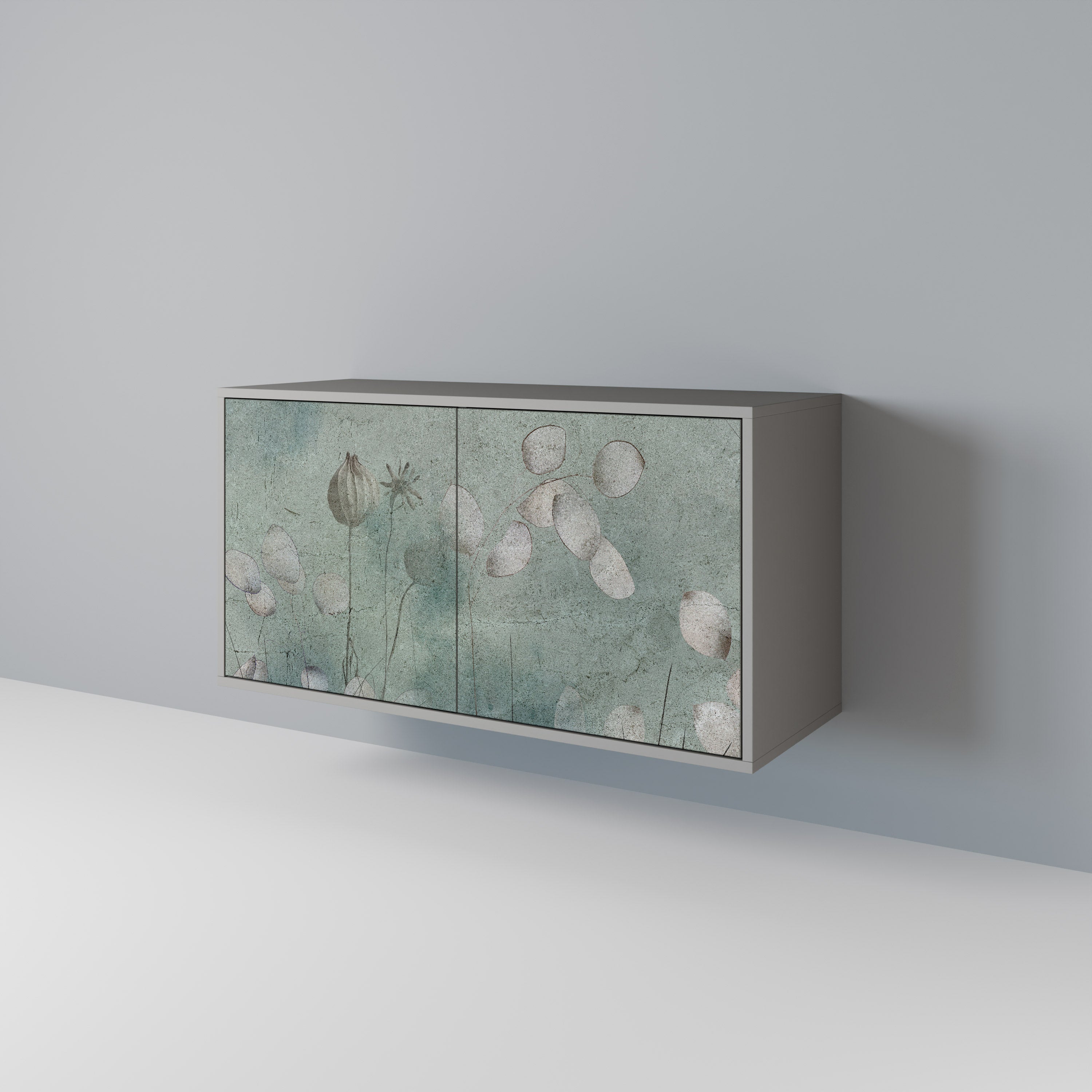 NIGHT LADY Sideboard mit 2 Türen in Grau