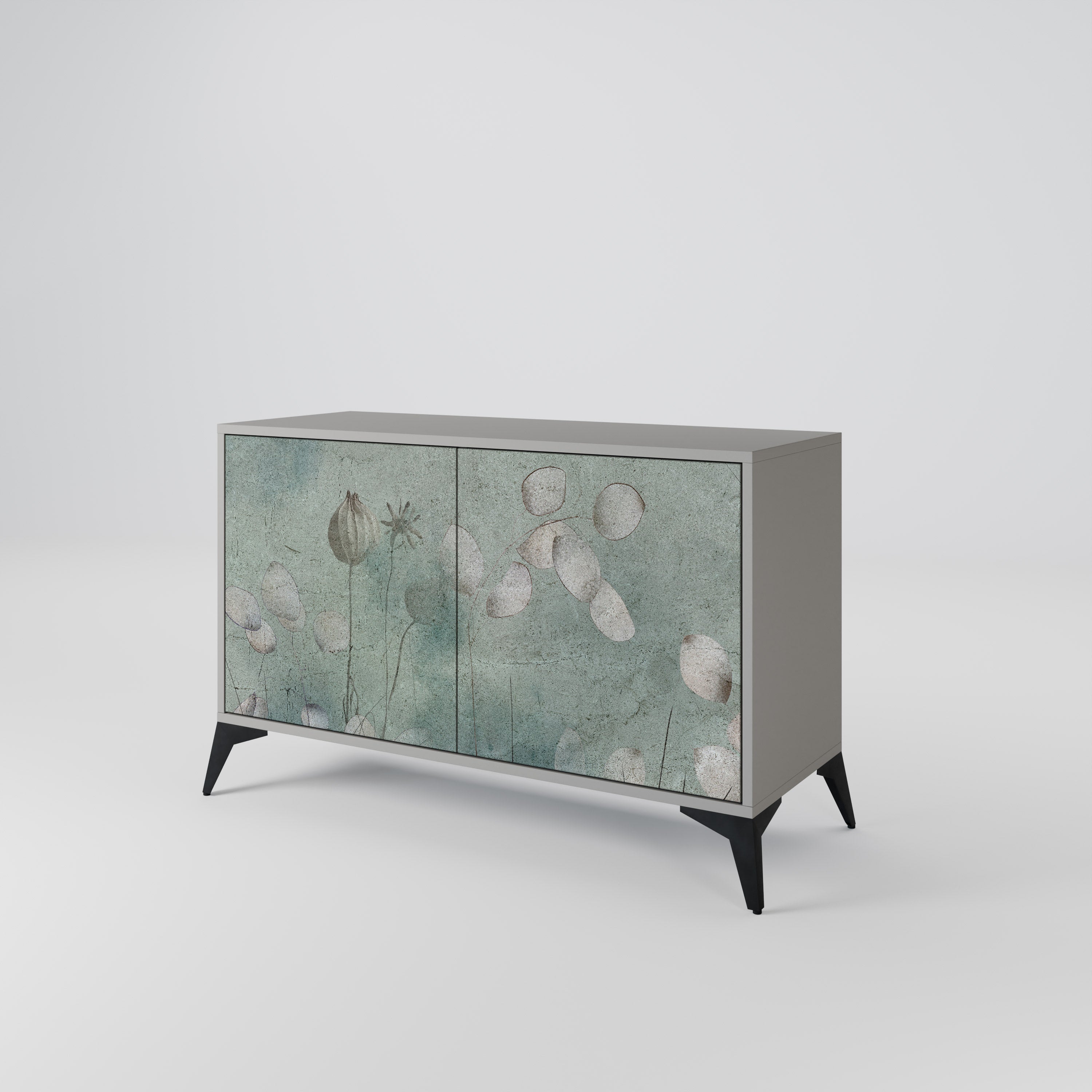 NIGHT LADY Sideboard mit 2 Türen in Grau