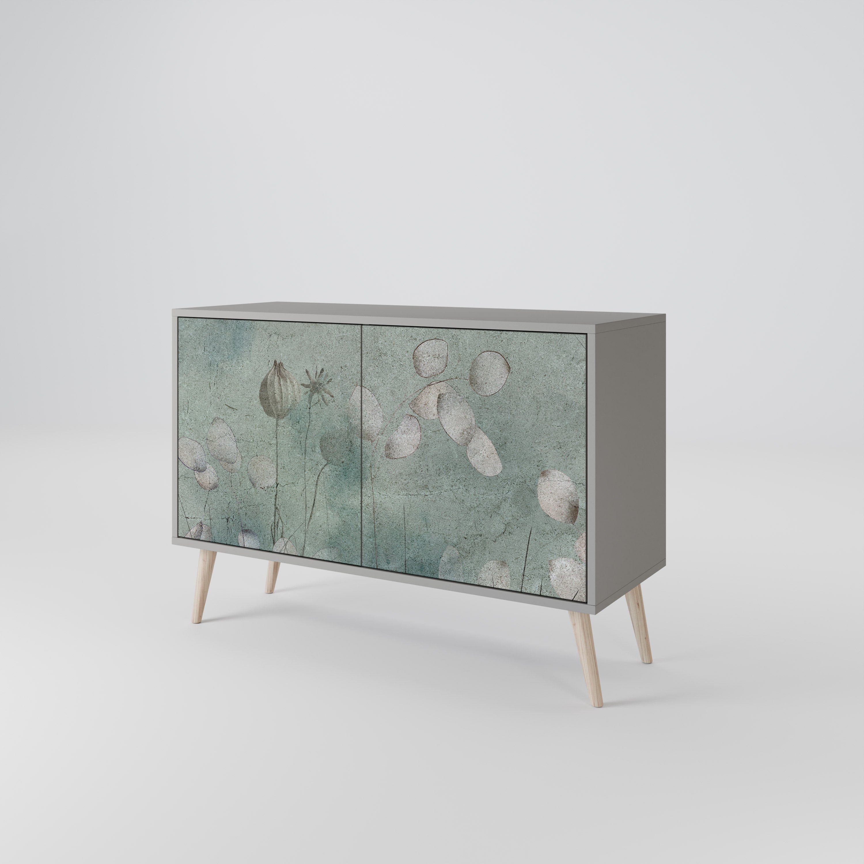 NIGHT LADY Sideboard mit 2 Türen in Grau