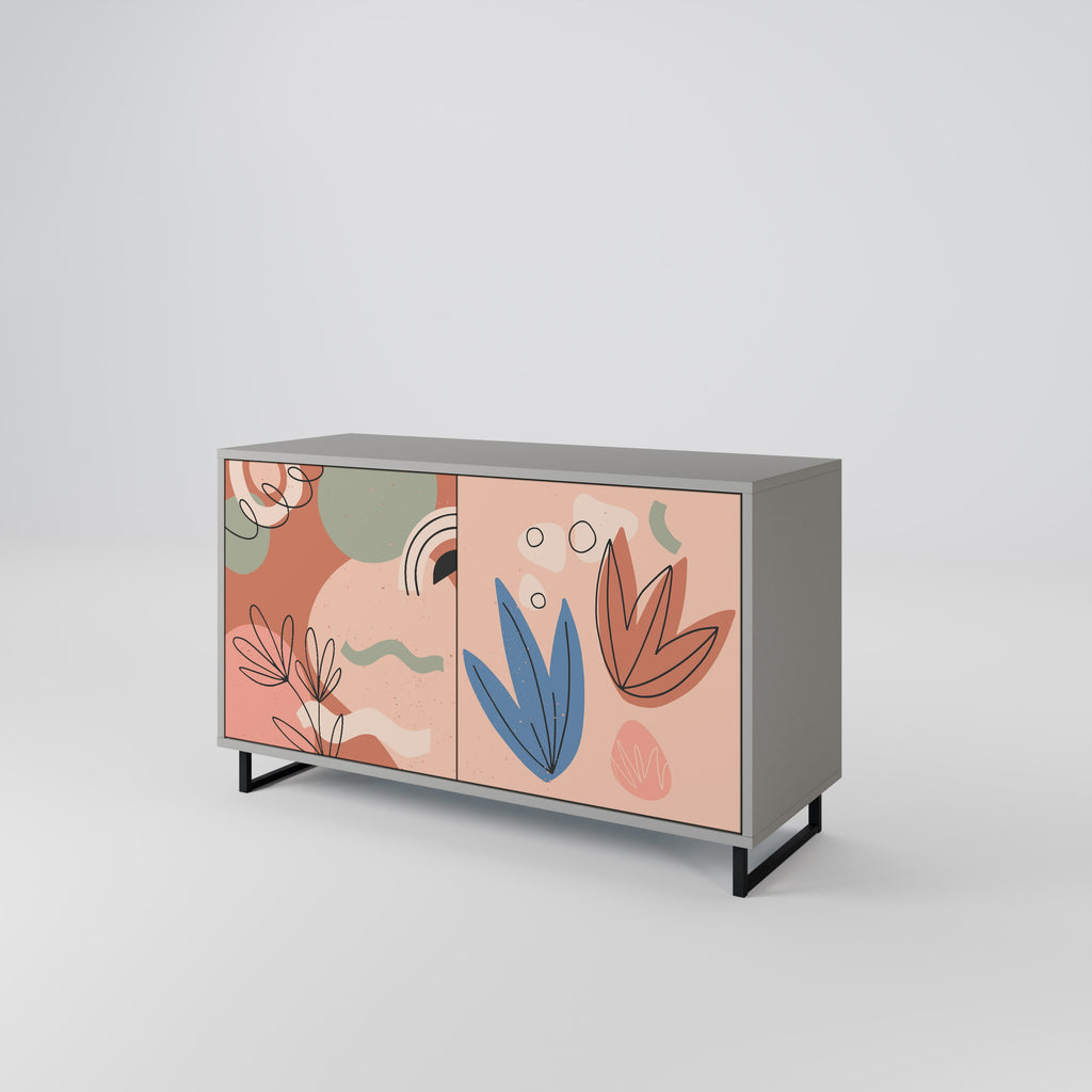 PASTEL DESTINY Sideboard mit 2 Türen in Grau