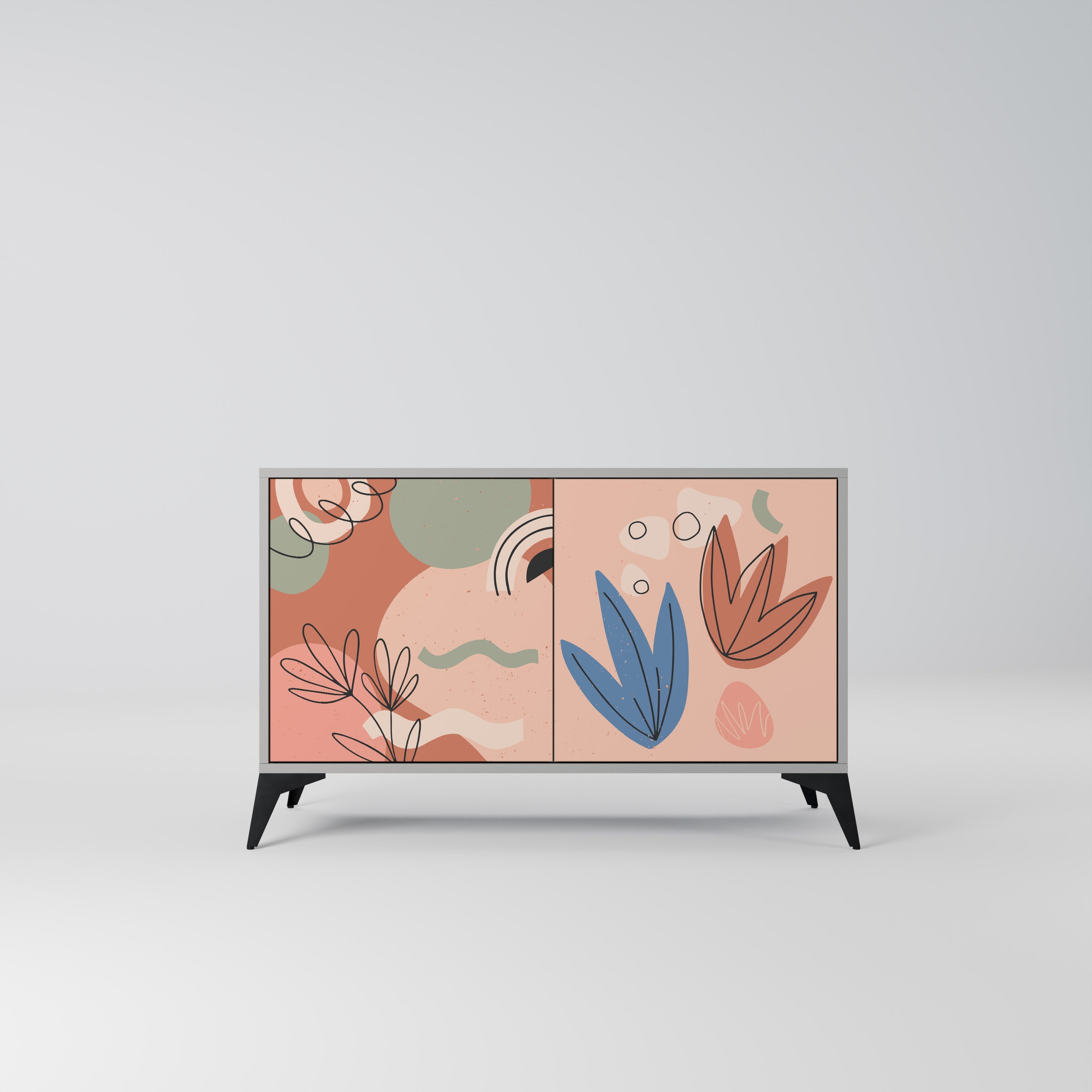 PASTEL DESTINY Sideboard mit 2 Türen in Grau