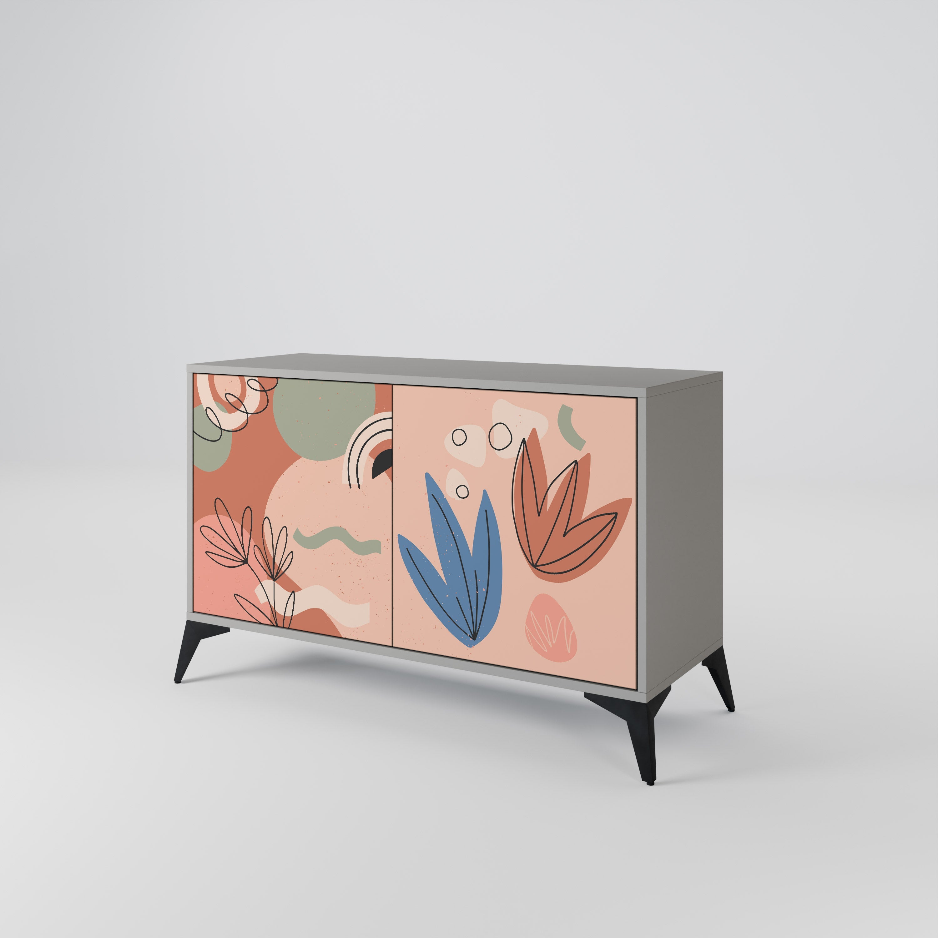 PASTEL DESTINY Sideboard mit 2 Türen in Grau