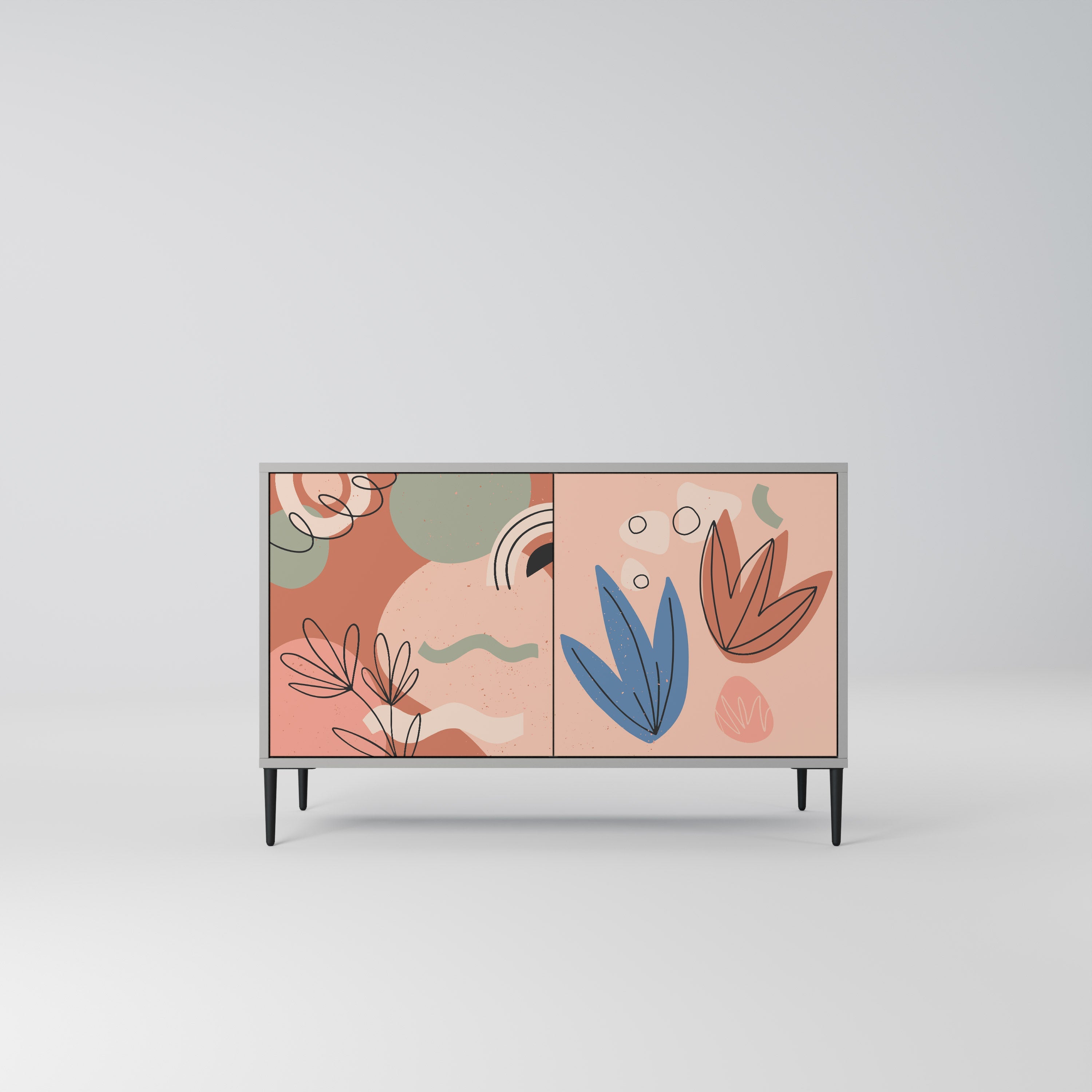 PASTEL DESTINY Sideboard mit 2 Türen in Grau