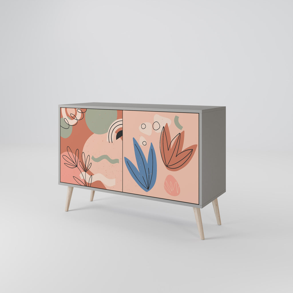 PASTEL DESTINY Sideboard mit 2 Türen in Grau
