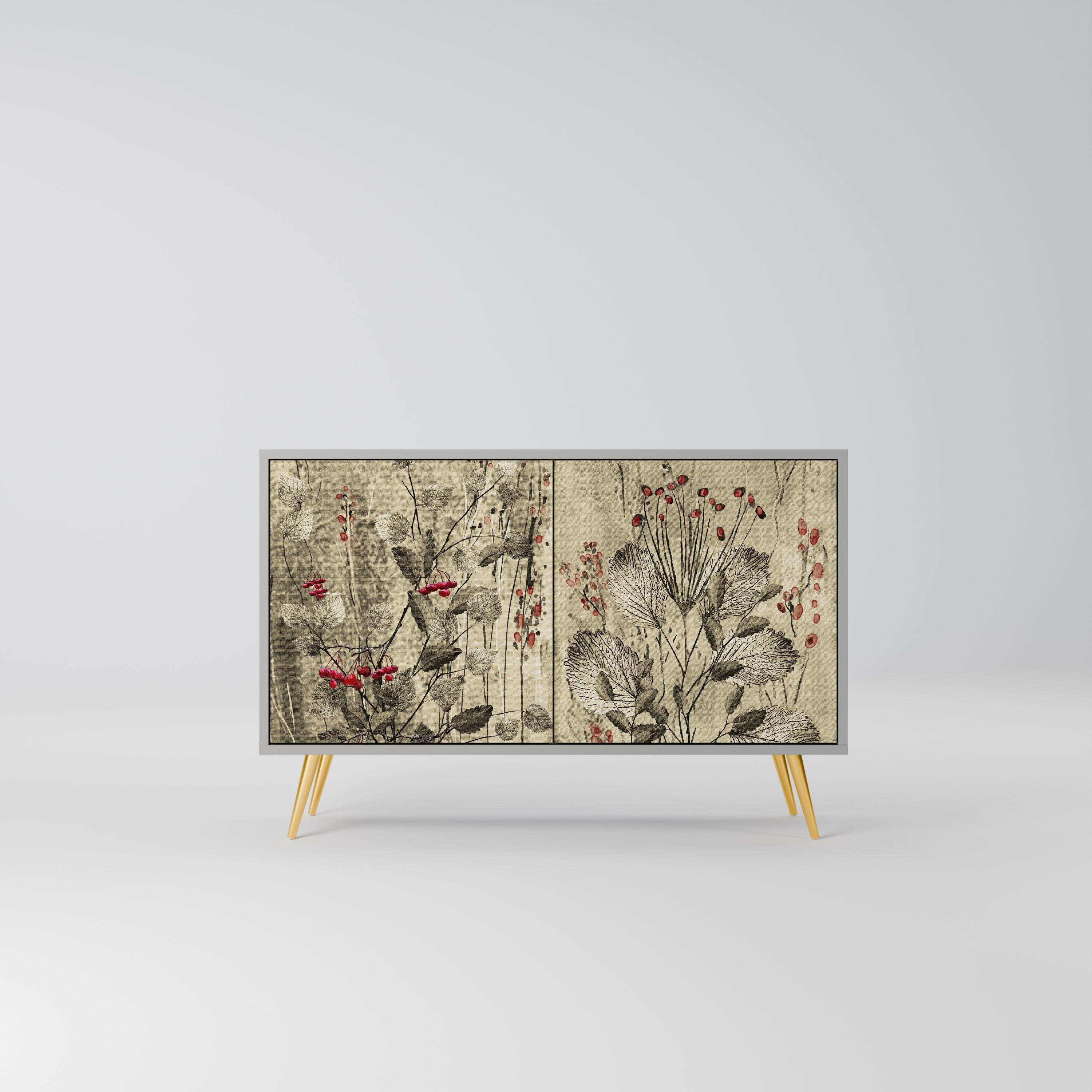 HERBAL GRACE Sideboard mit 2 Türen in Grau