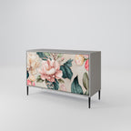 FLORAL GRACE Sideboard mit 2 Türen in Grau