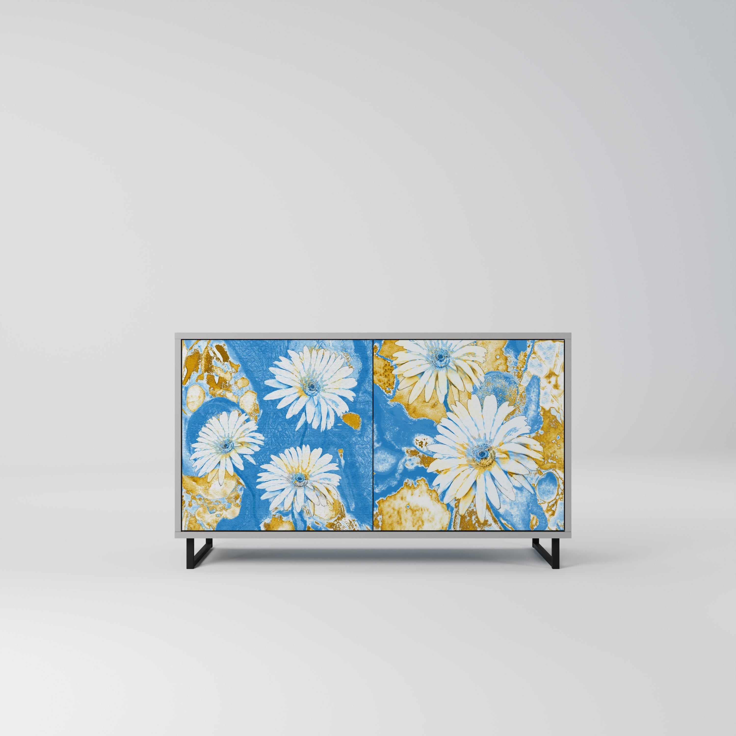 DAISY LUXE Sideboard mit 2 Türen in Grau