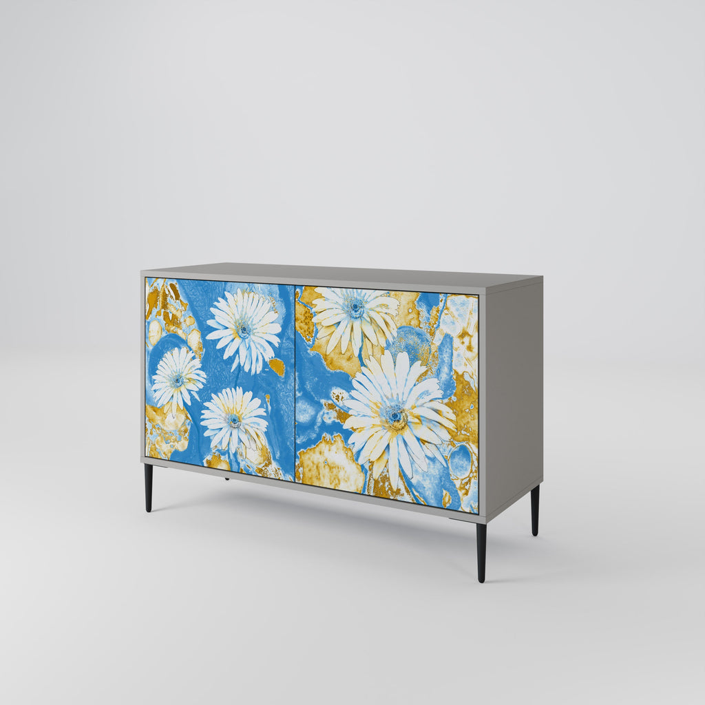 DAISY LUXE 2-Door Sideboard in Grey Finish