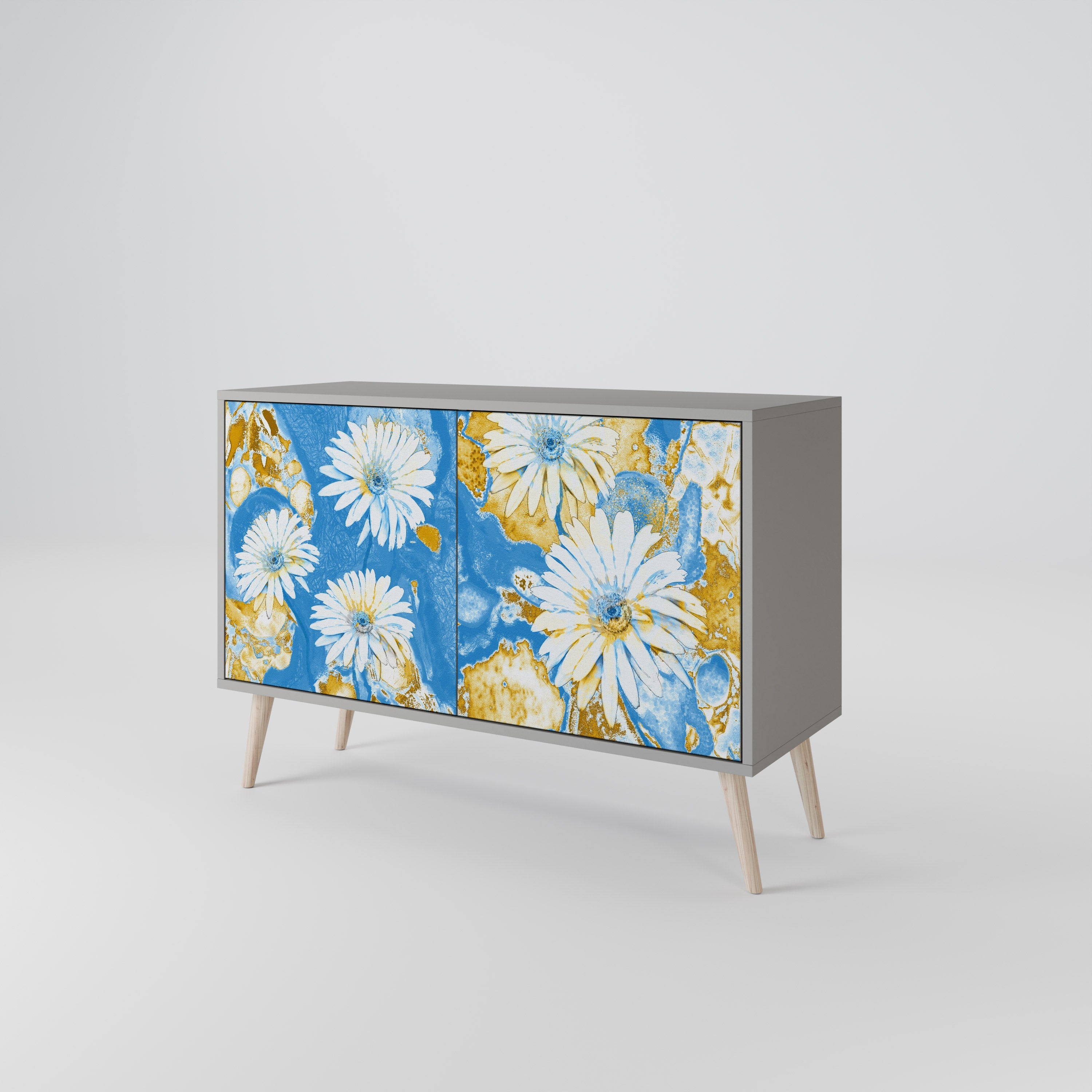 DAISY LUXE Sideboard mit 2 Türen in Grau