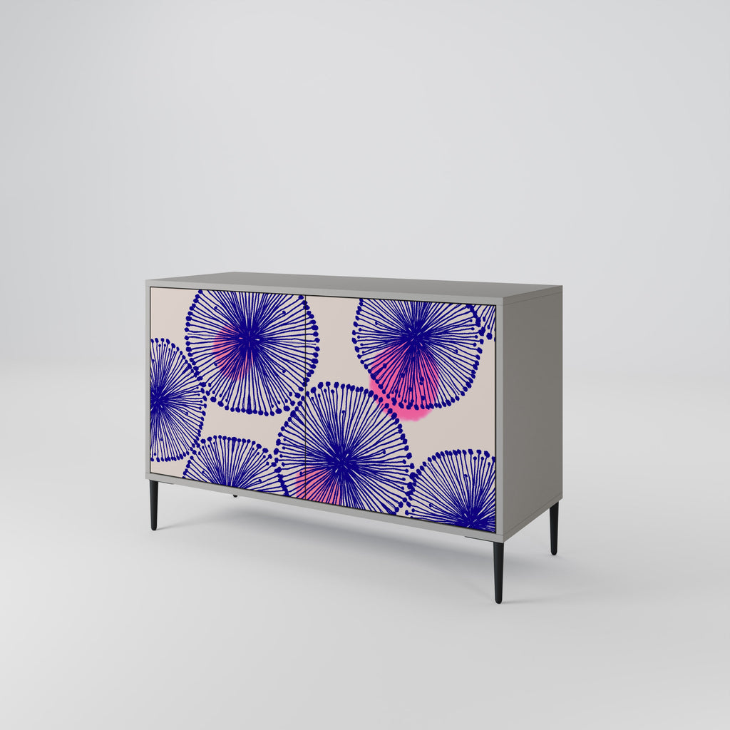 MAGIC NATURE 2-Door Sideboard in Grey Finish