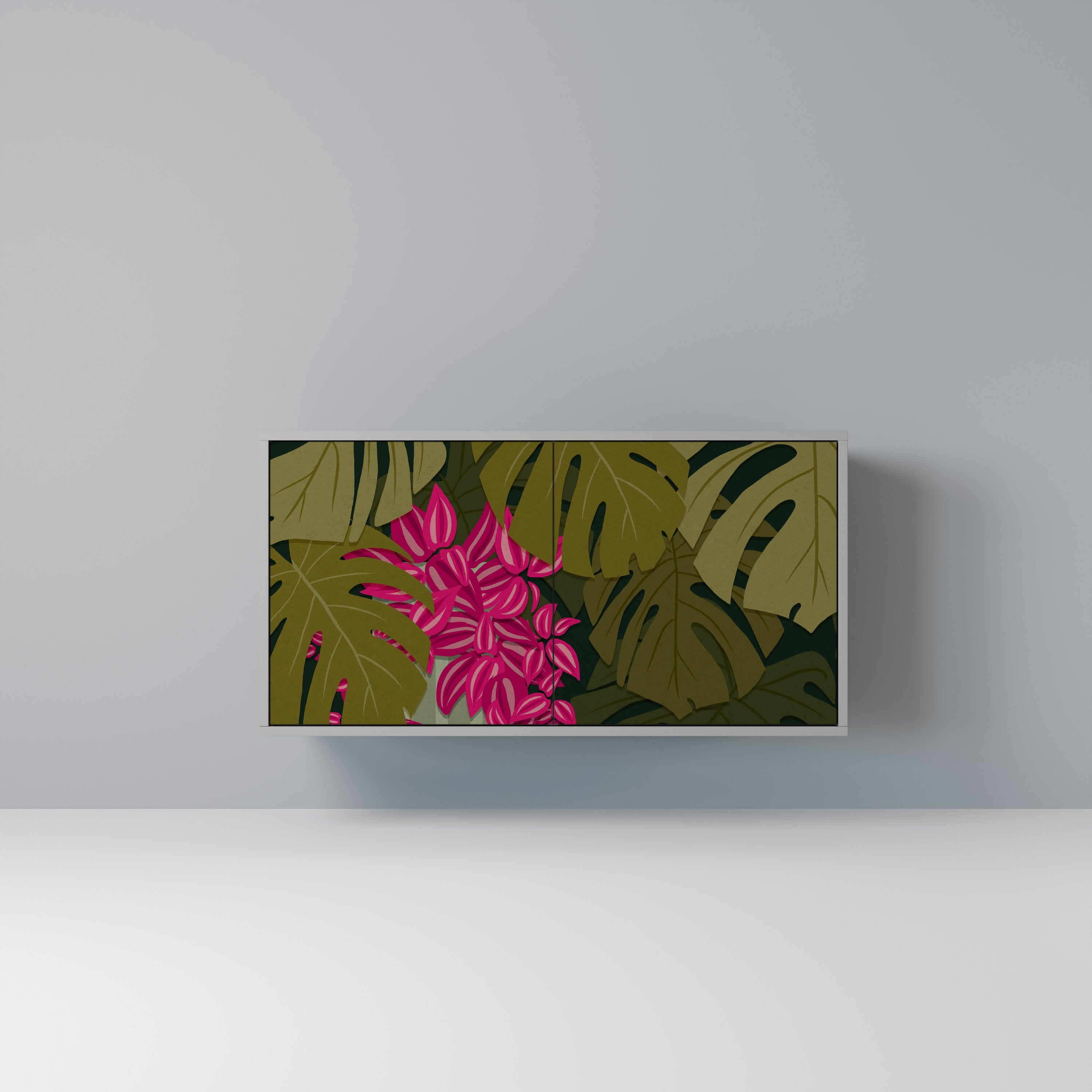 TROPICAL BEAUTY Sideboard mit 2 Türen in Grau