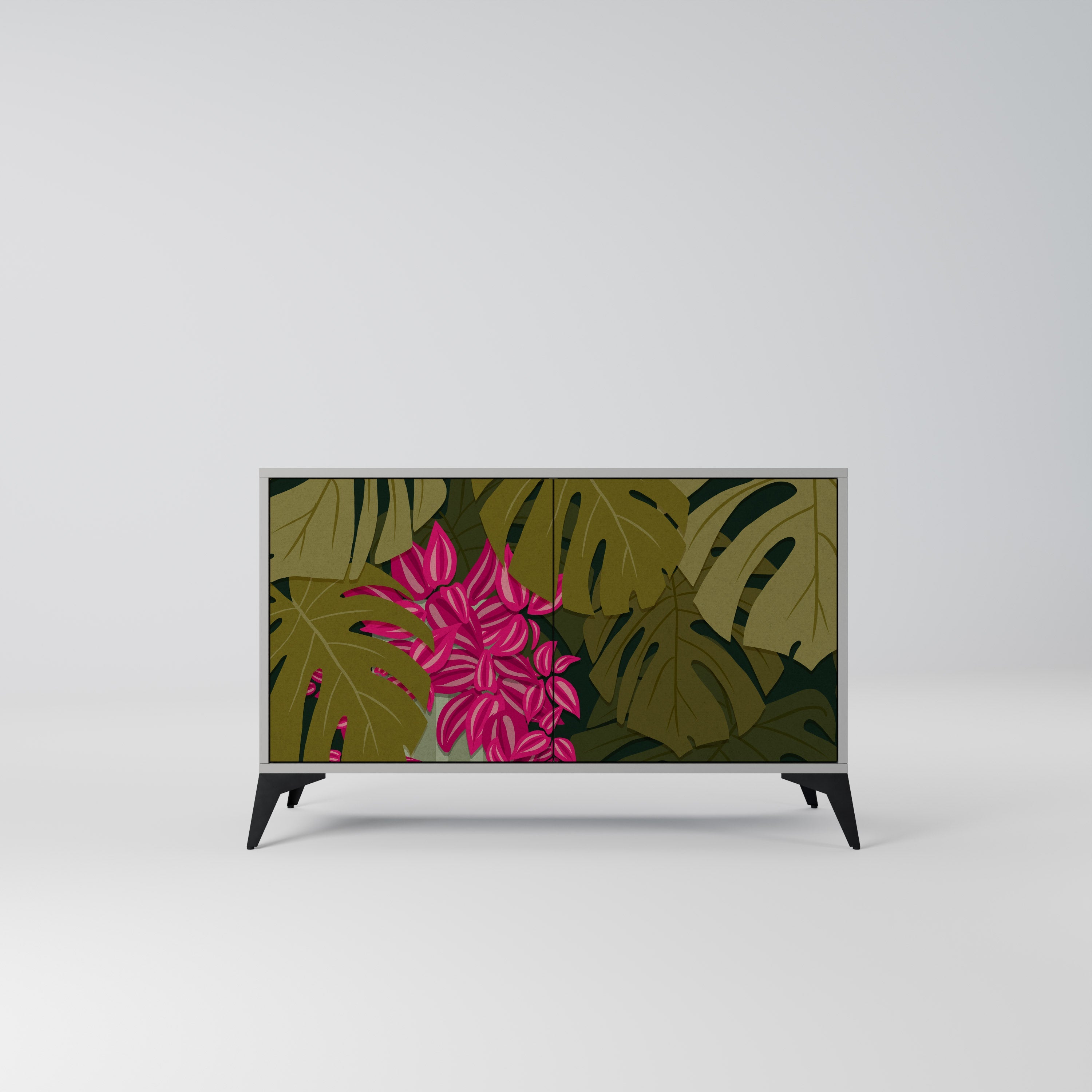 TROPICAL BEAUTY Sideboard mit 2 Türen in Grau