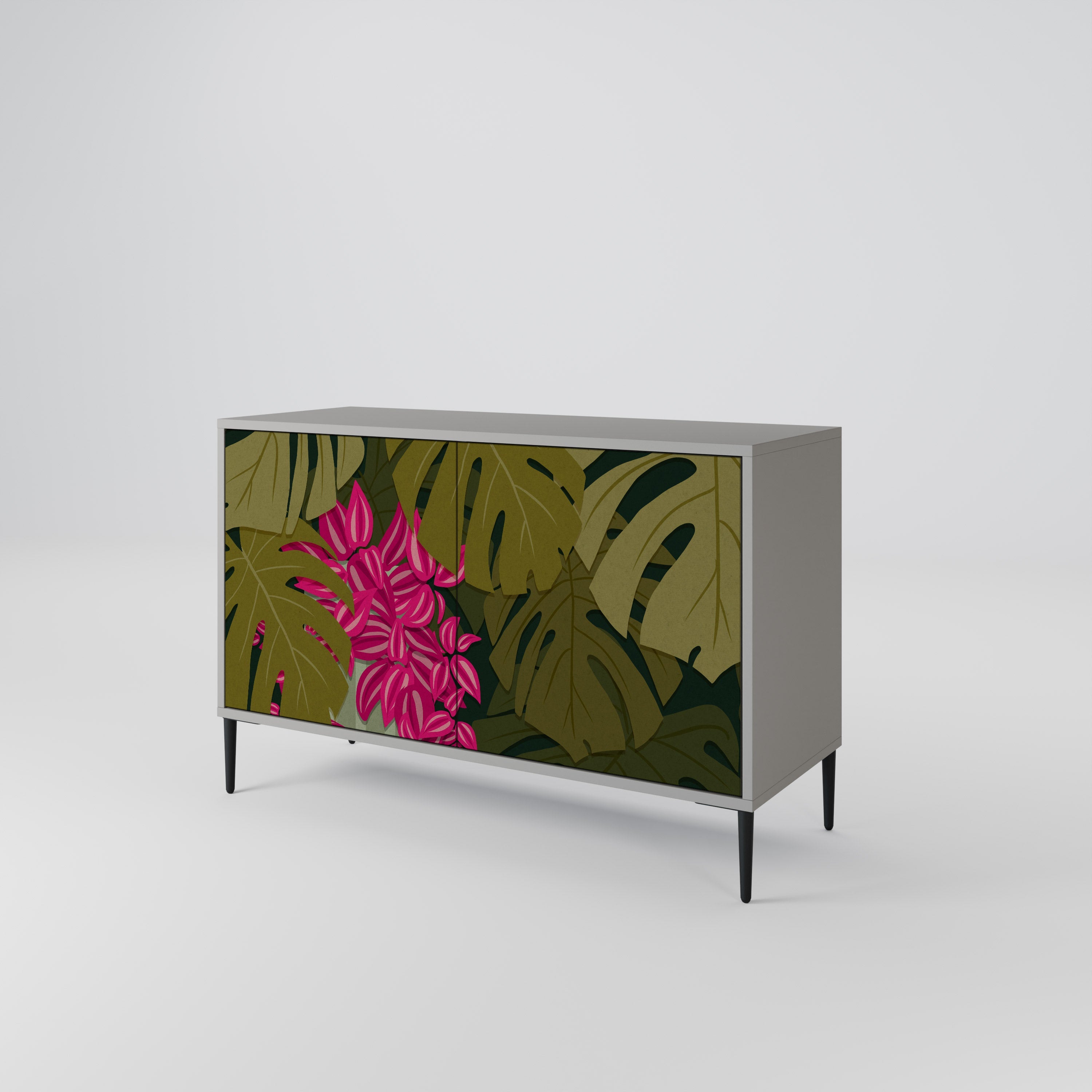 TROPICAL BEAUTY Sideboard mit 2 Türen in Grau