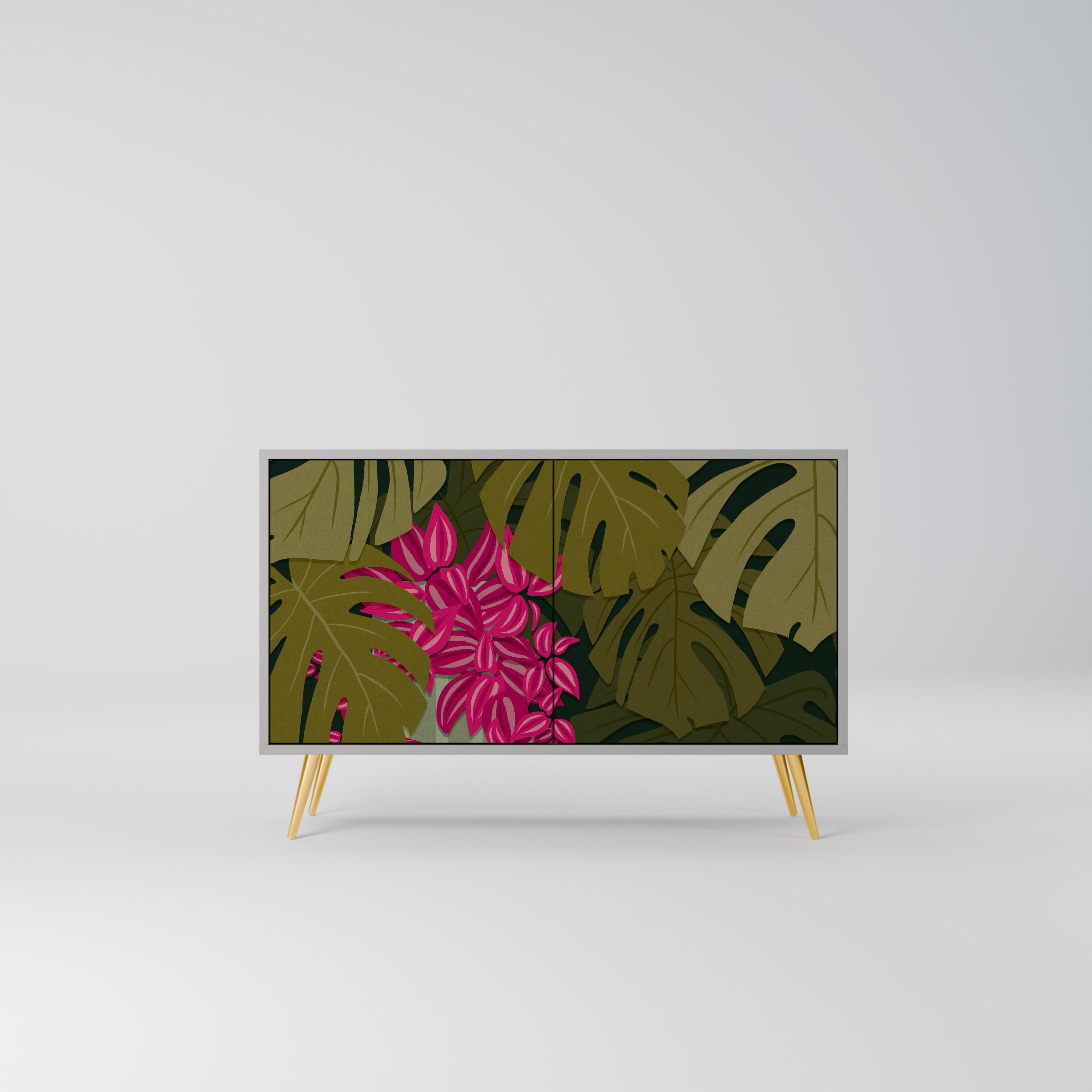 TROPICAL BEAUTY Sideboard mit 2 Türen in Grau
