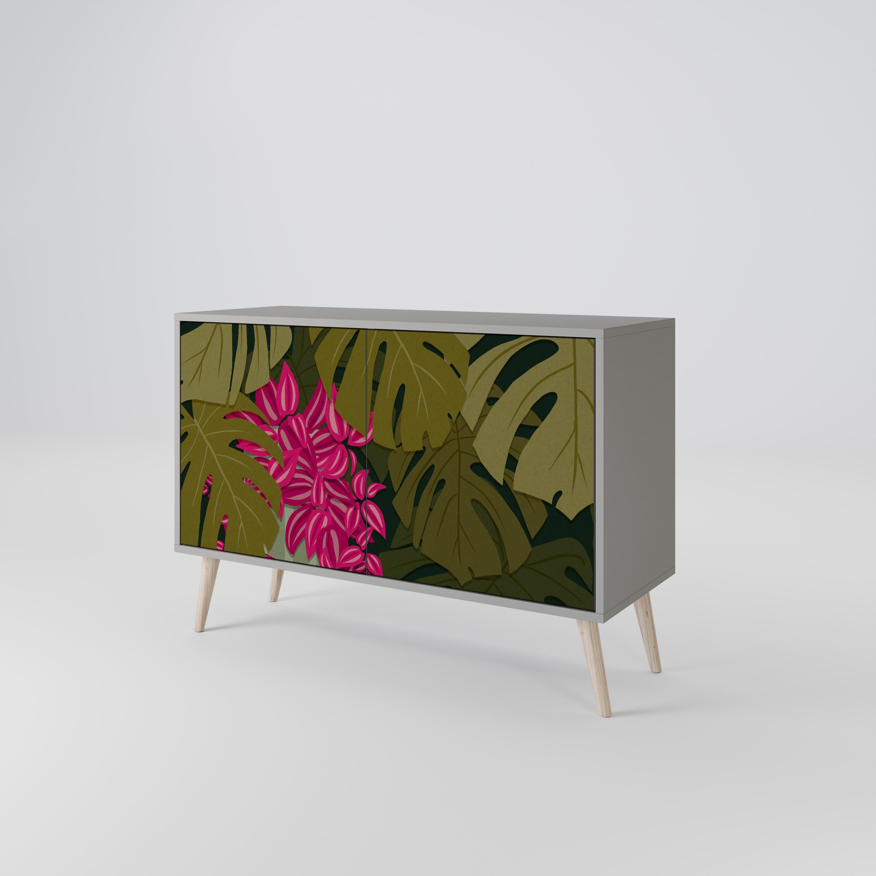TROPICAL BEAUTY Sideboard mit 2 Türen in Grau