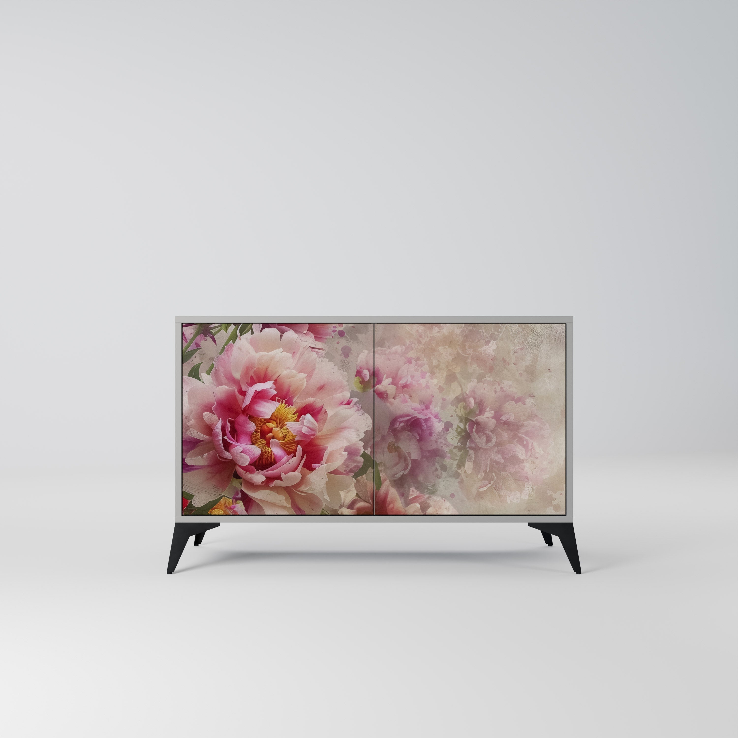 PEONY WHISPER Sideboard mit 2 Türen in Grau