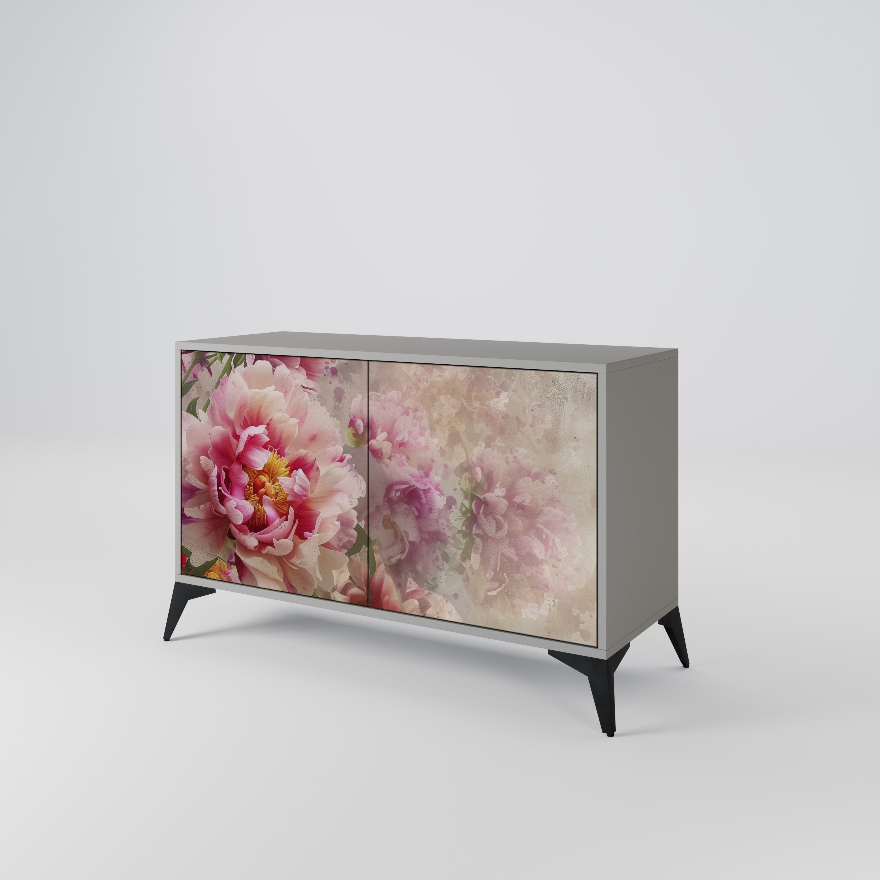 PEONY WHISPER Sideboard mit 2 Türen in Grau