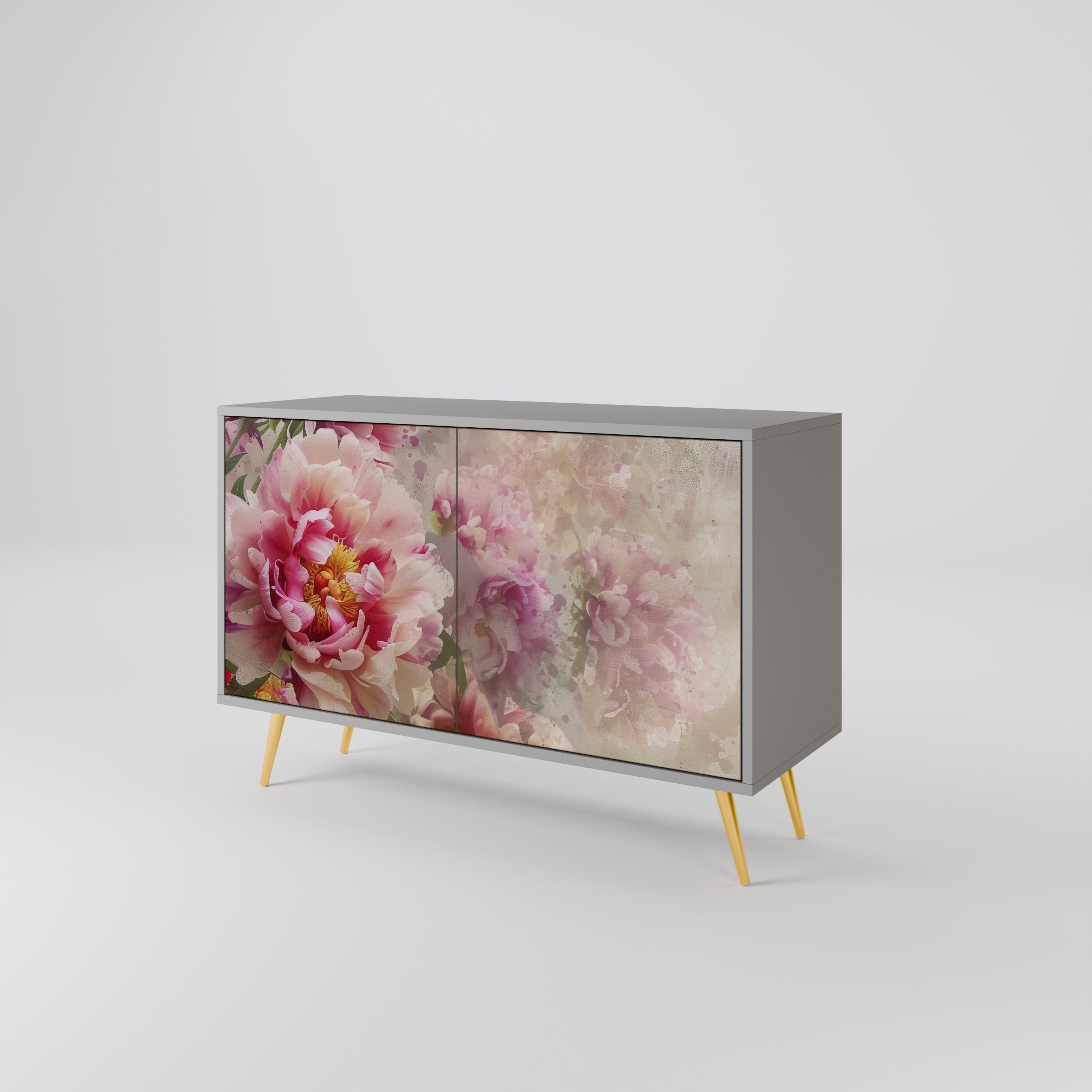 PEONY WHISPER Sideboard mit 2 Türen in Grau
