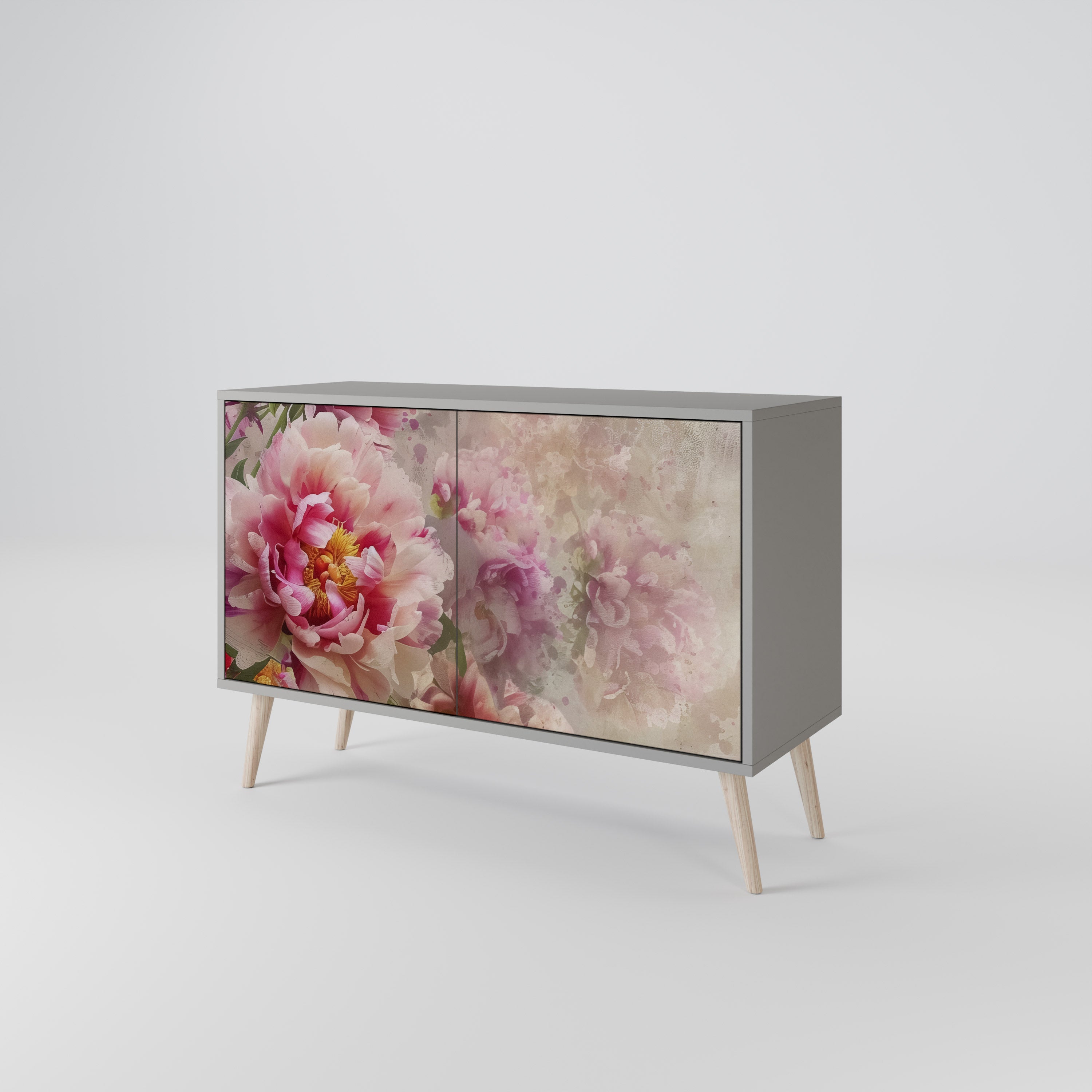 PEONY WHISPER Sideboard mit 2 Türen in Grau