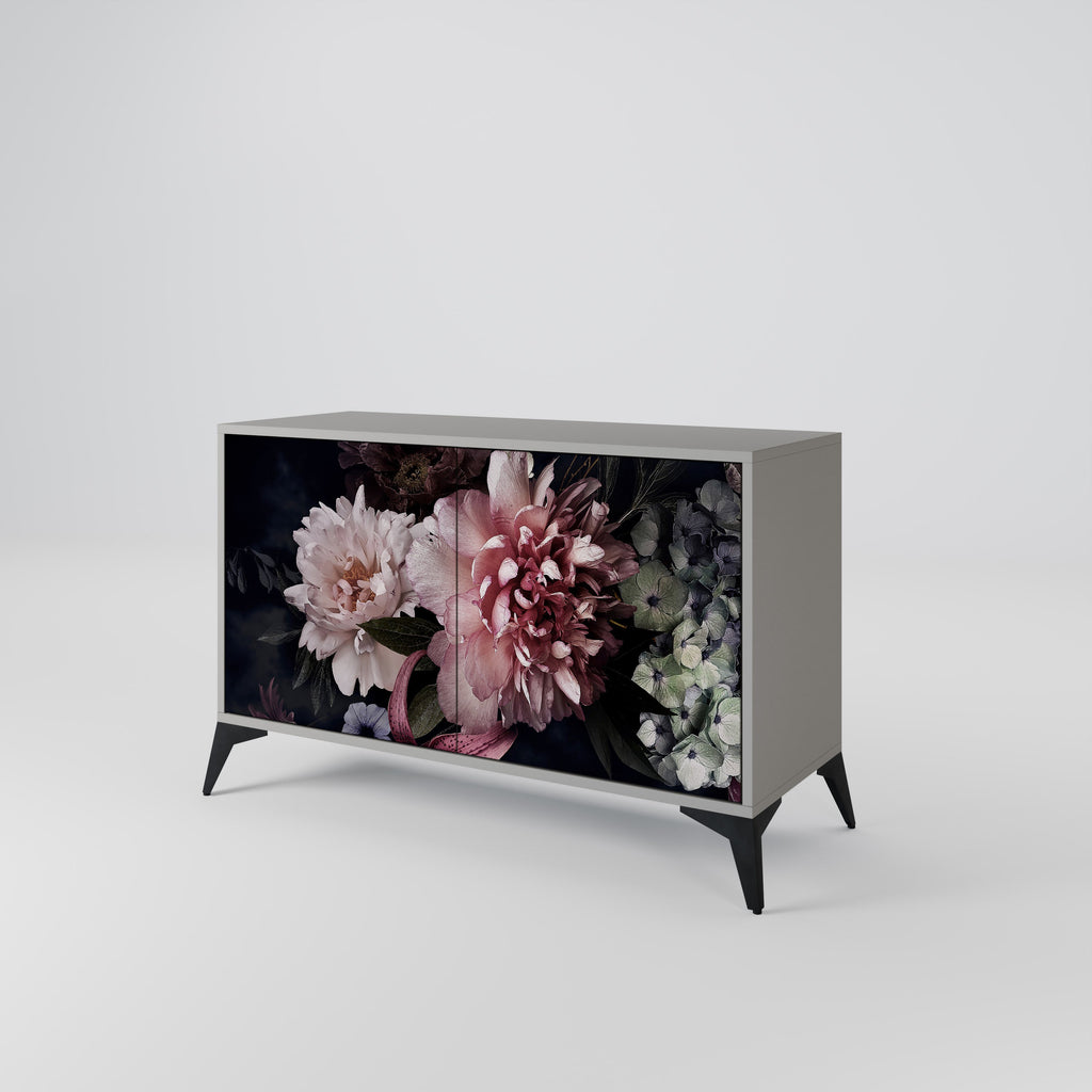 PURE BLOSSOM Sideboard mit 2 Türen in Grau