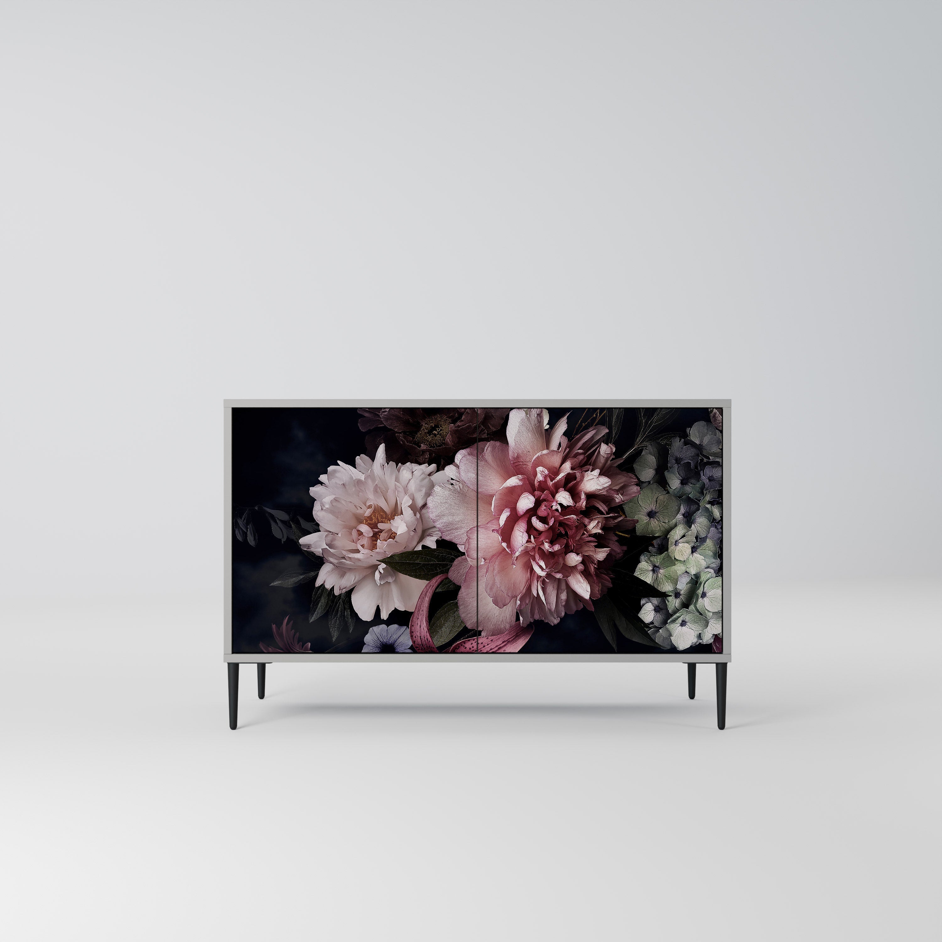 PURE BLOSSOM Sideboard mit 2 Türen in Grau