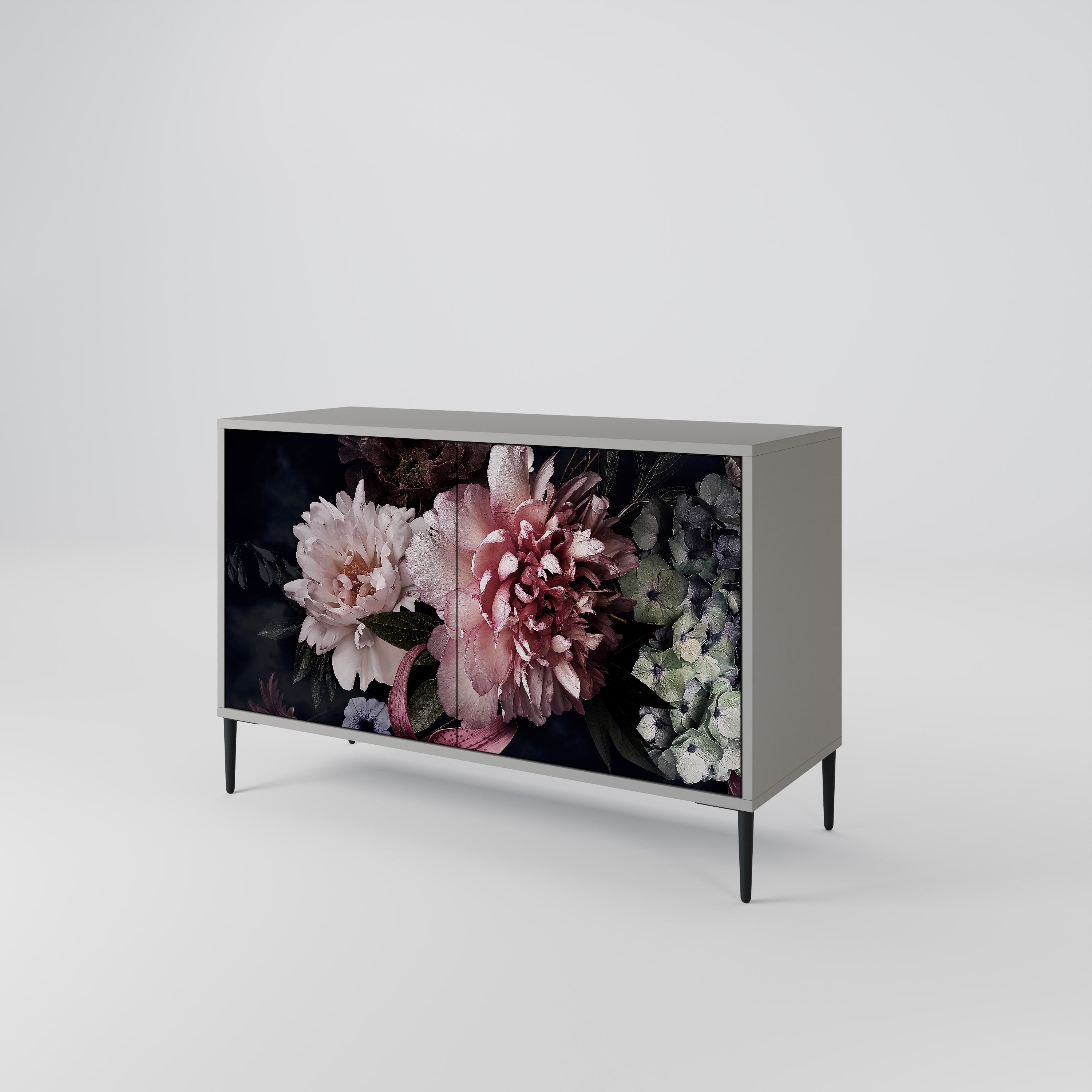 PURE BLOSSOM Sideboard mit 2 Türen in Grau