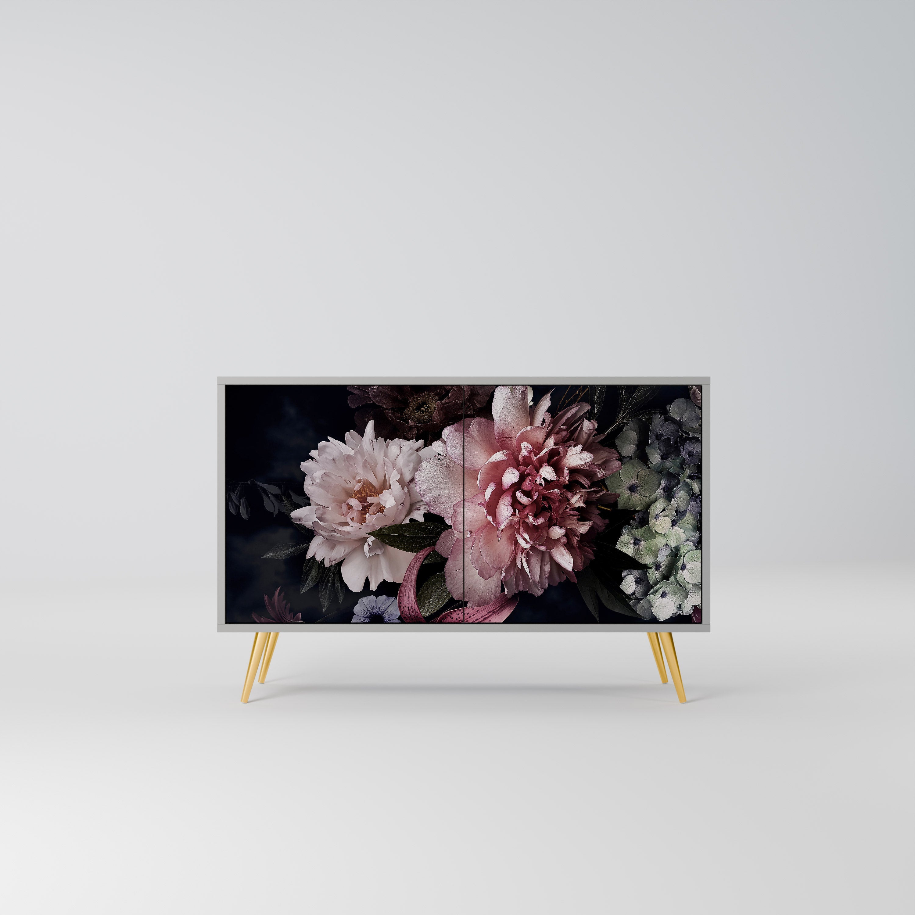 PURE BLOSSOM Sideboard mit 2 Türen in Grau