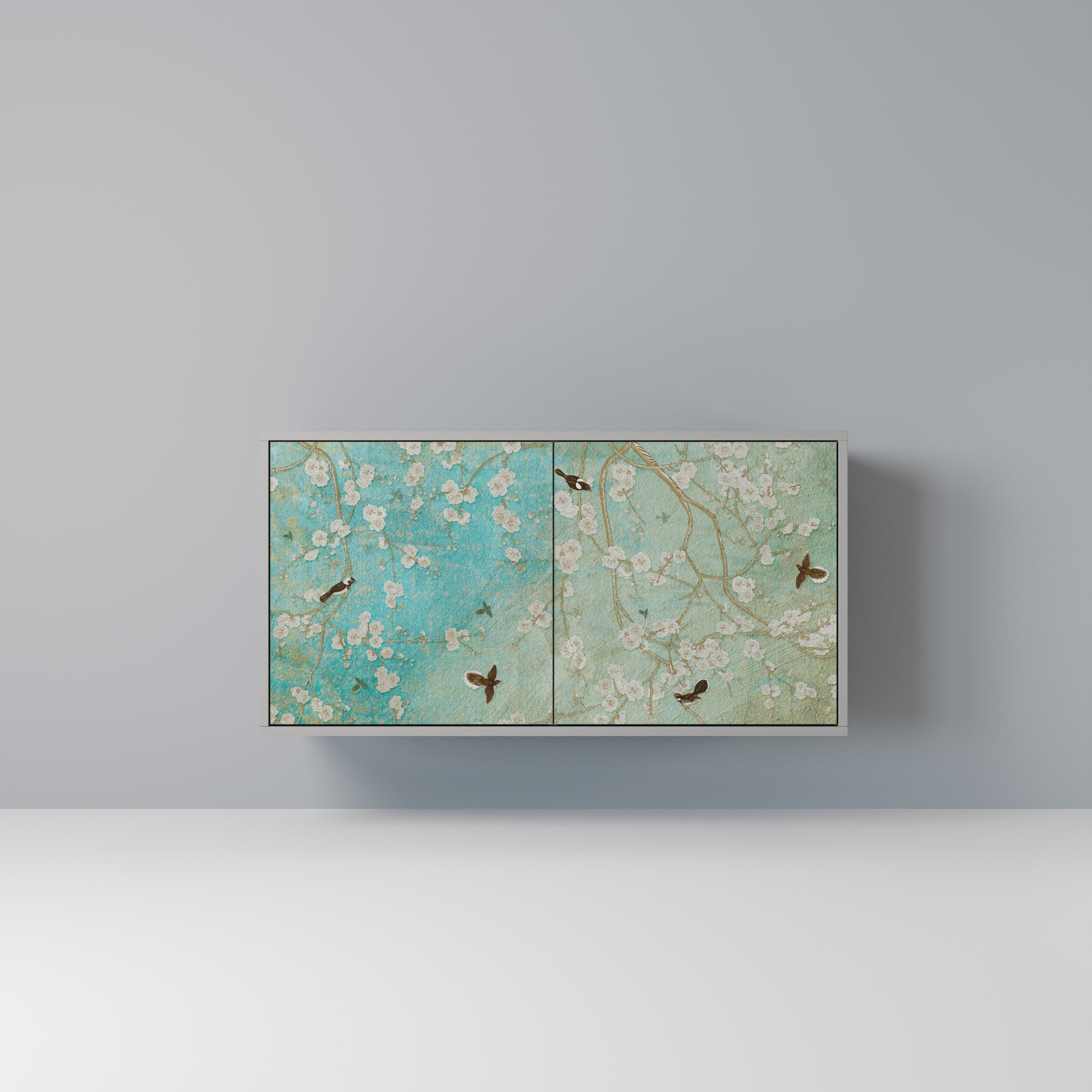 BLOOMING CHARM Sideboard mit 2 Türen in Grau