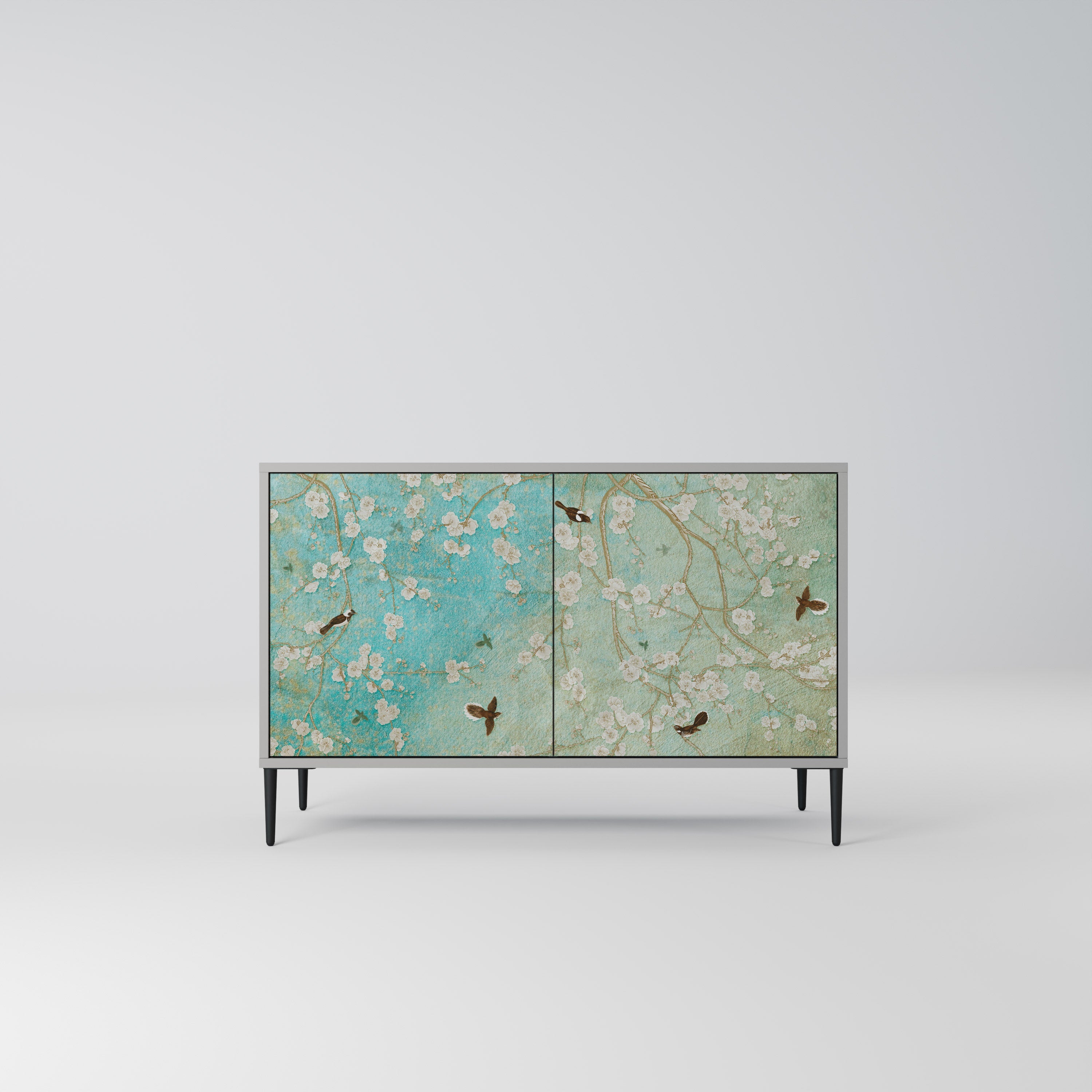 BLOOMING CHARM Sideboard mit 2 Türen in Grau