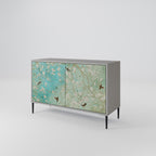 BLOOMING CHARM 2-Door Sideboard in Grey Finish