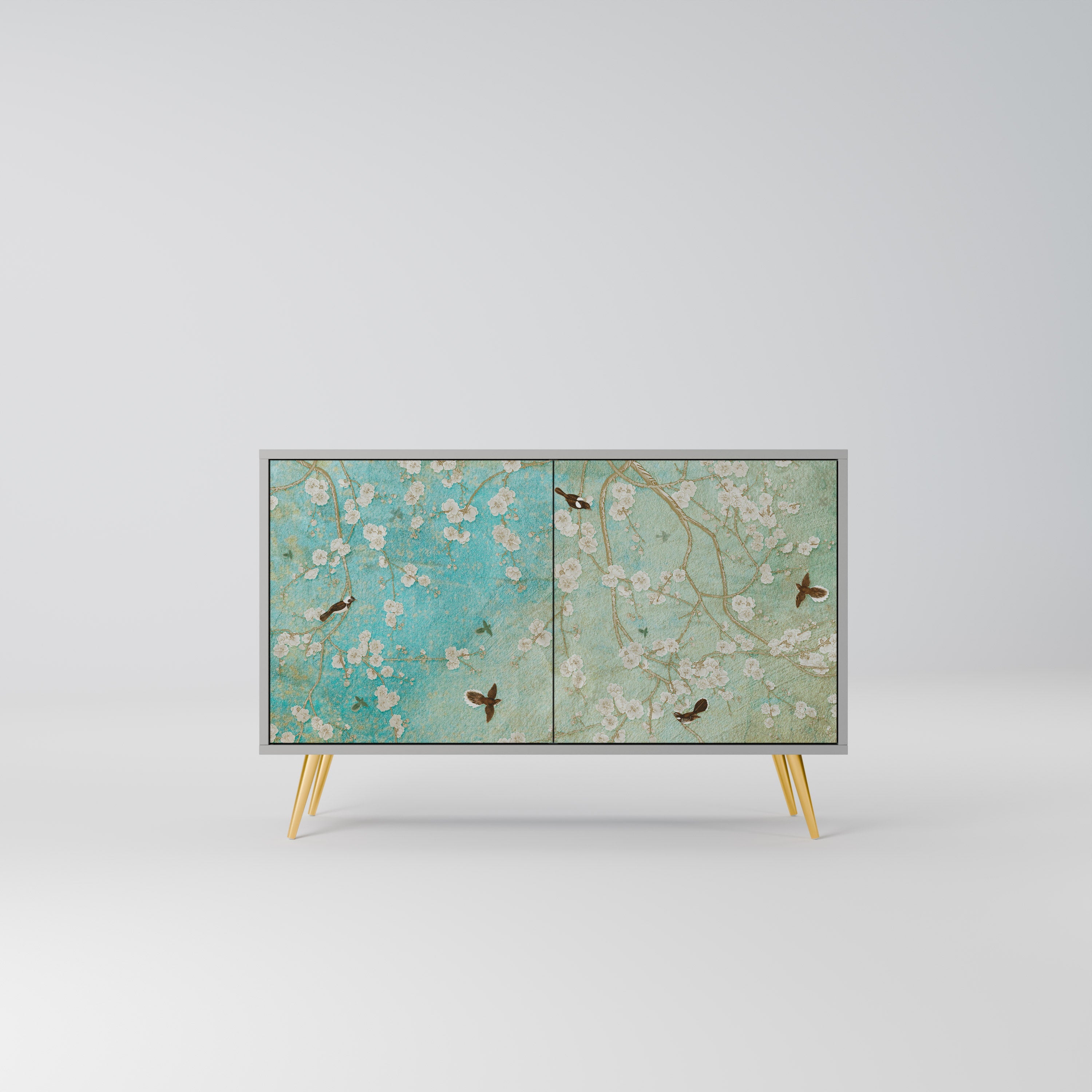 BLOOMING CHARM Sideboard mit 2 Türen in Grau