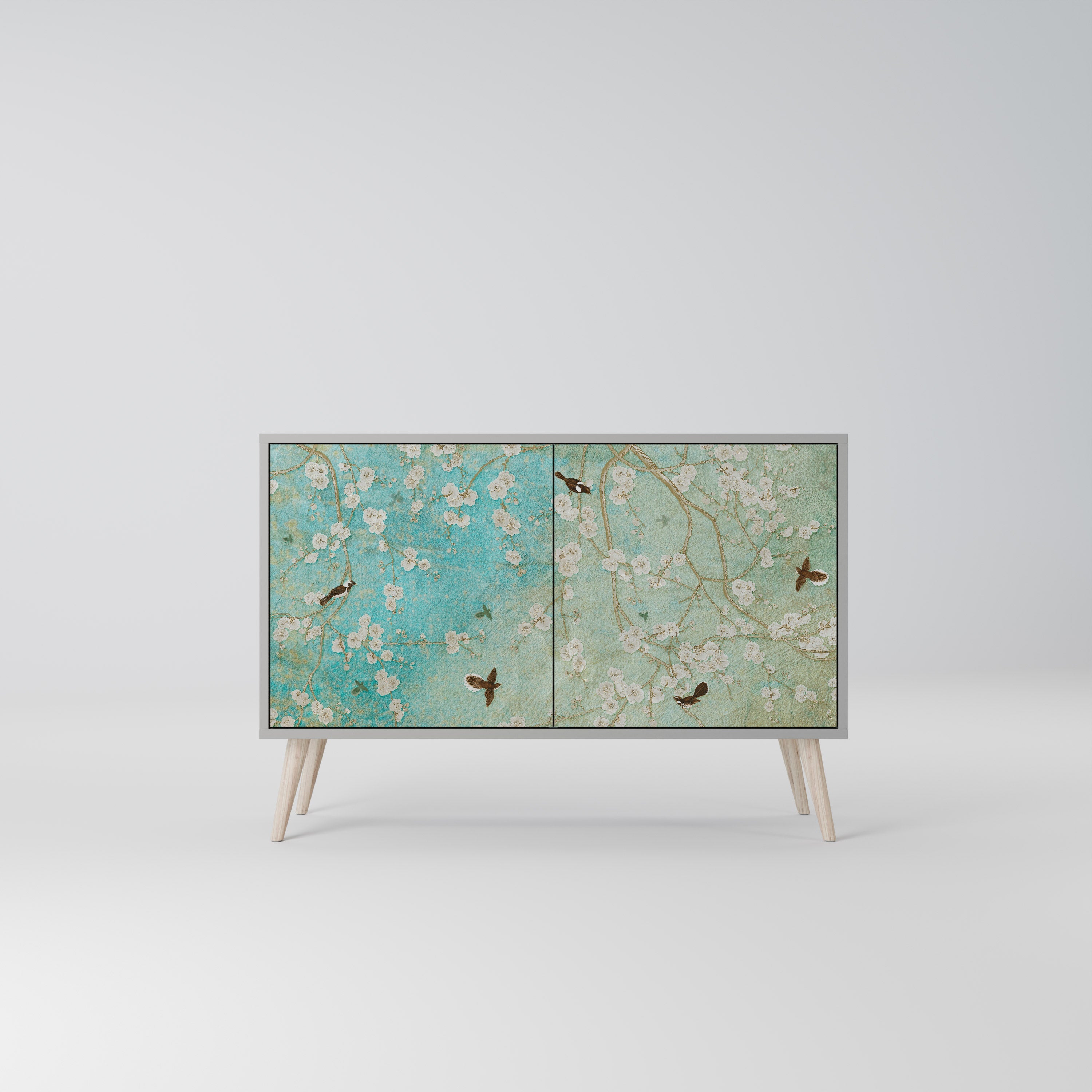 BLOOMING CHARM Sideboard mit 2 Türen in Grau