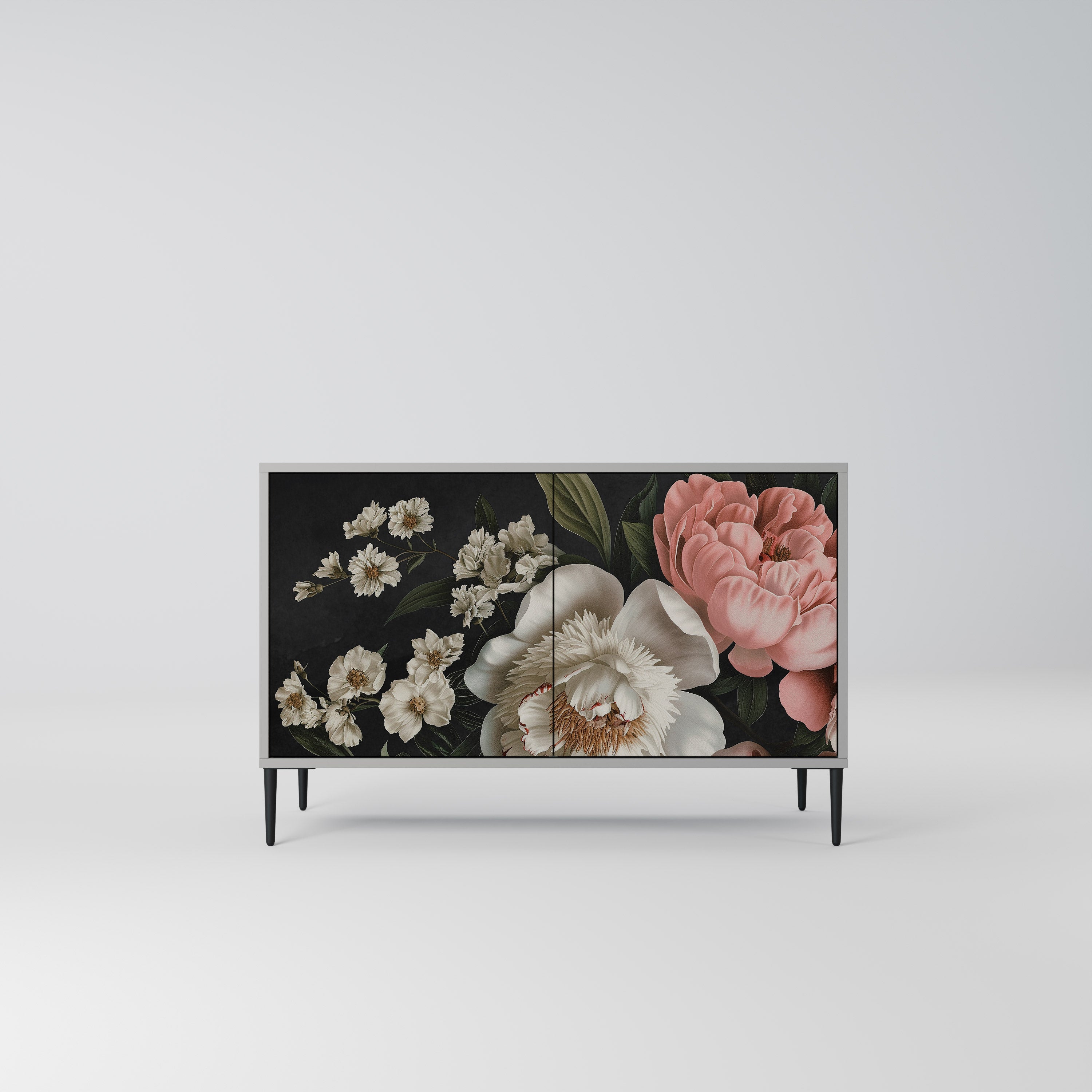 LUSH ELEGANCE Sideboard mit 2 Türen in Grau