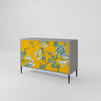 YELLOW CHINOISERIE Sideboard mit 2 Türen in Grau