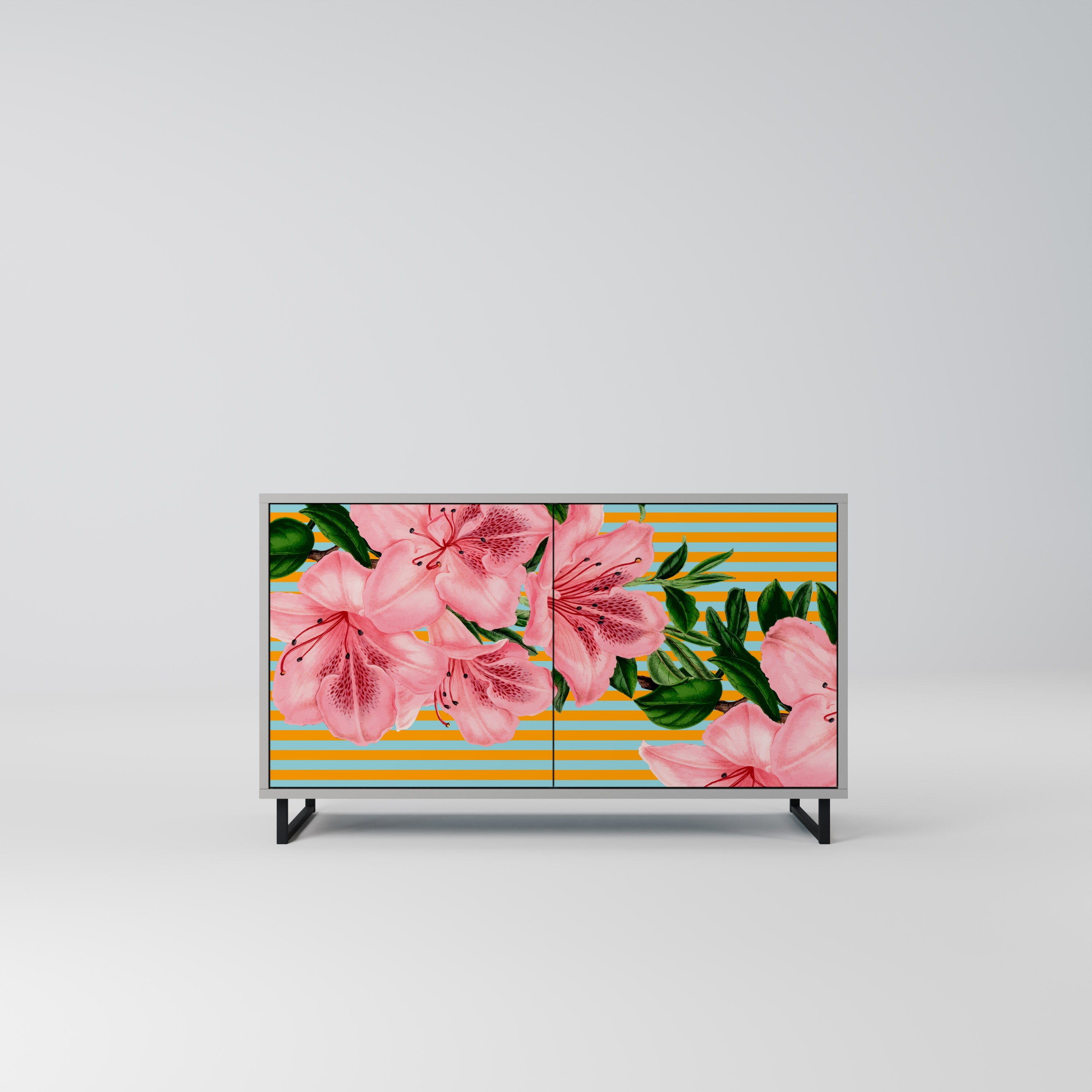 FRAGILE BEAUTY Sideboard mit 2 Türen in Grau