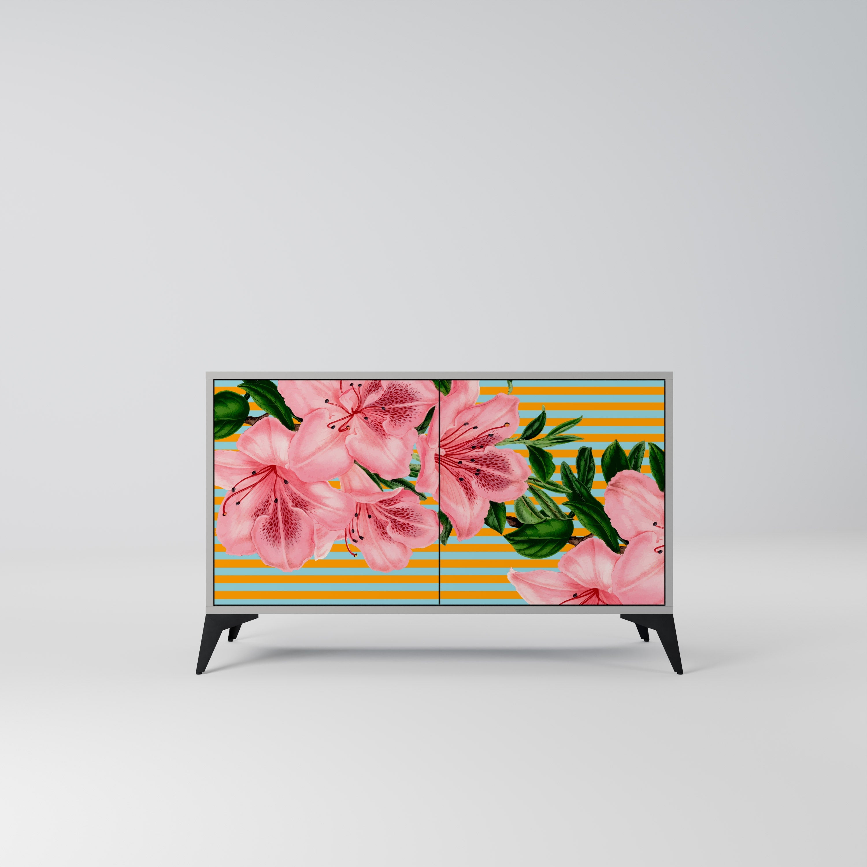 FRAGILE BEAUTY Sideboard mit 2 Türen in Grau