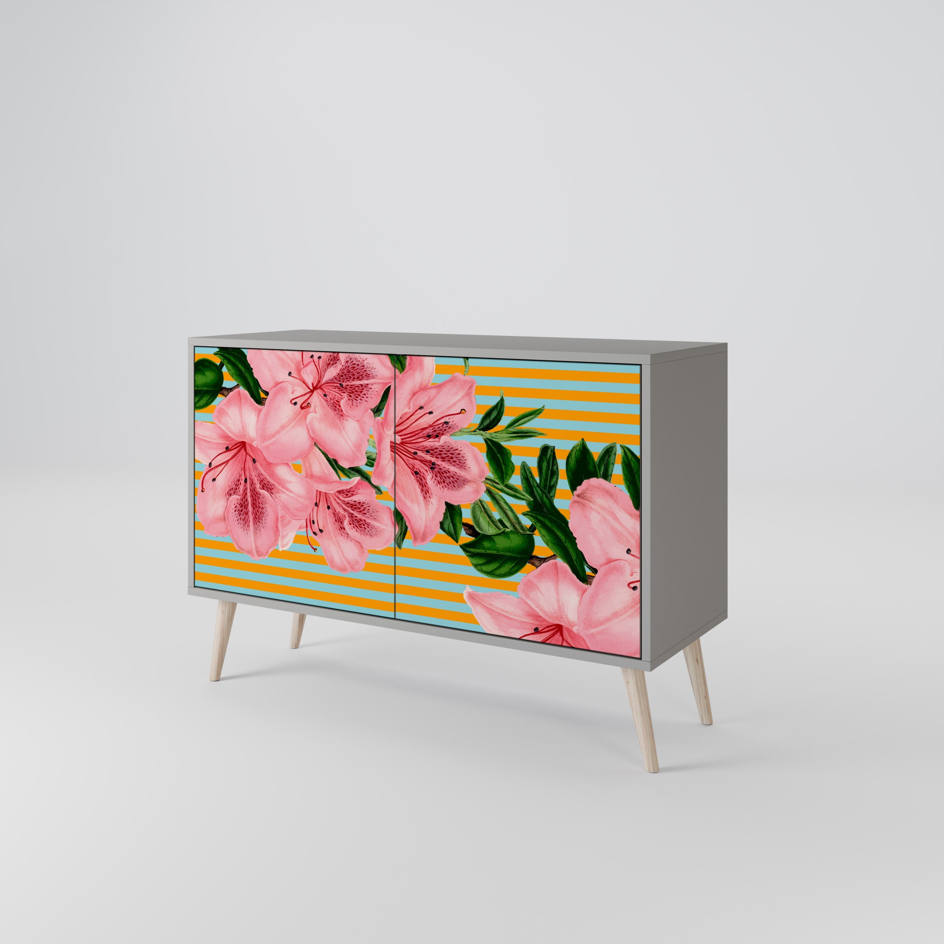 FRAGILE BEAUTY Sideboard mit 2 Türen in Grau