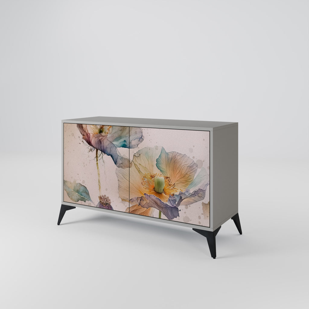 SOFTEN POPPY Sideboard mit 2 Türen in Grau