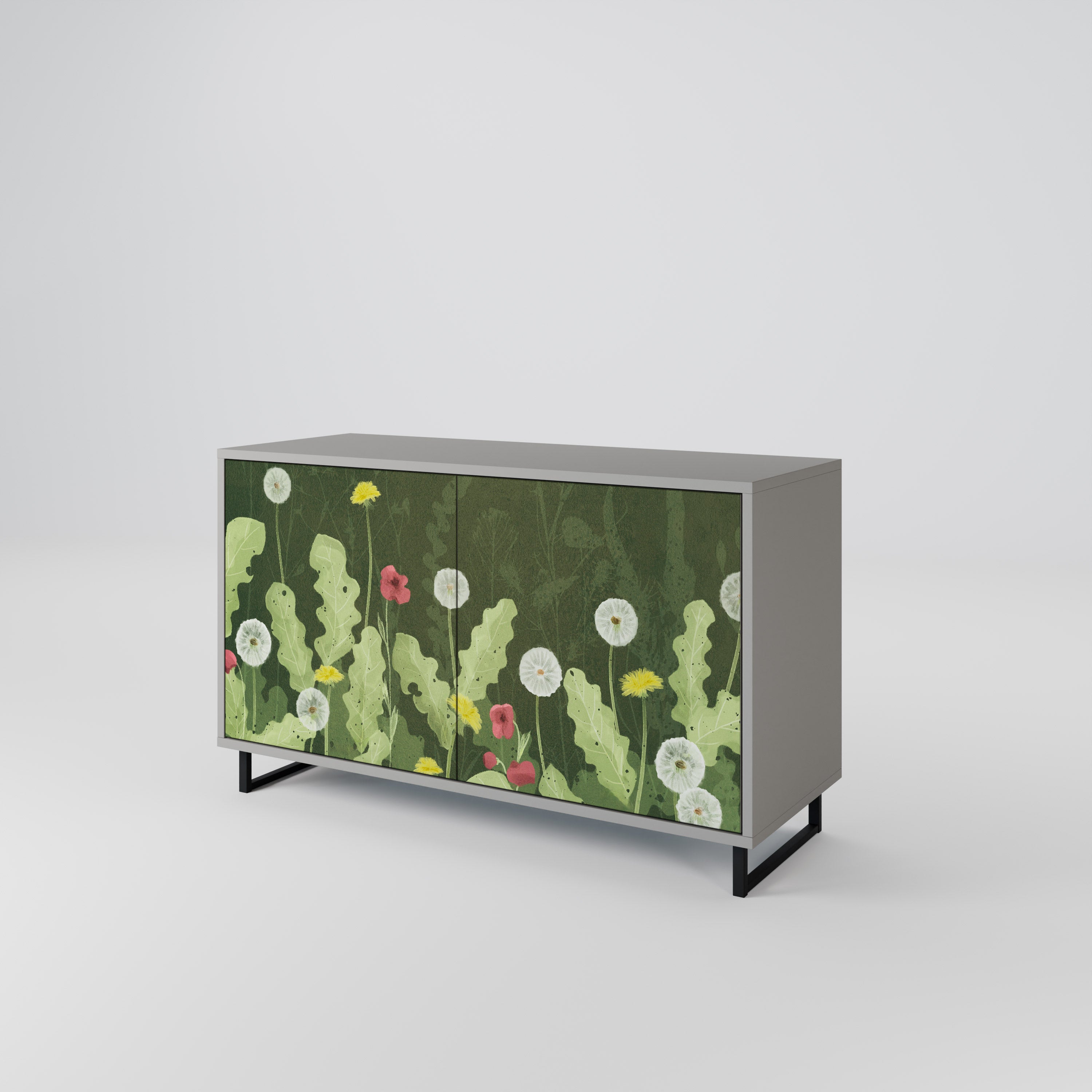 DANDELION AMUSE Sideboard mit 2 Türen in Grau