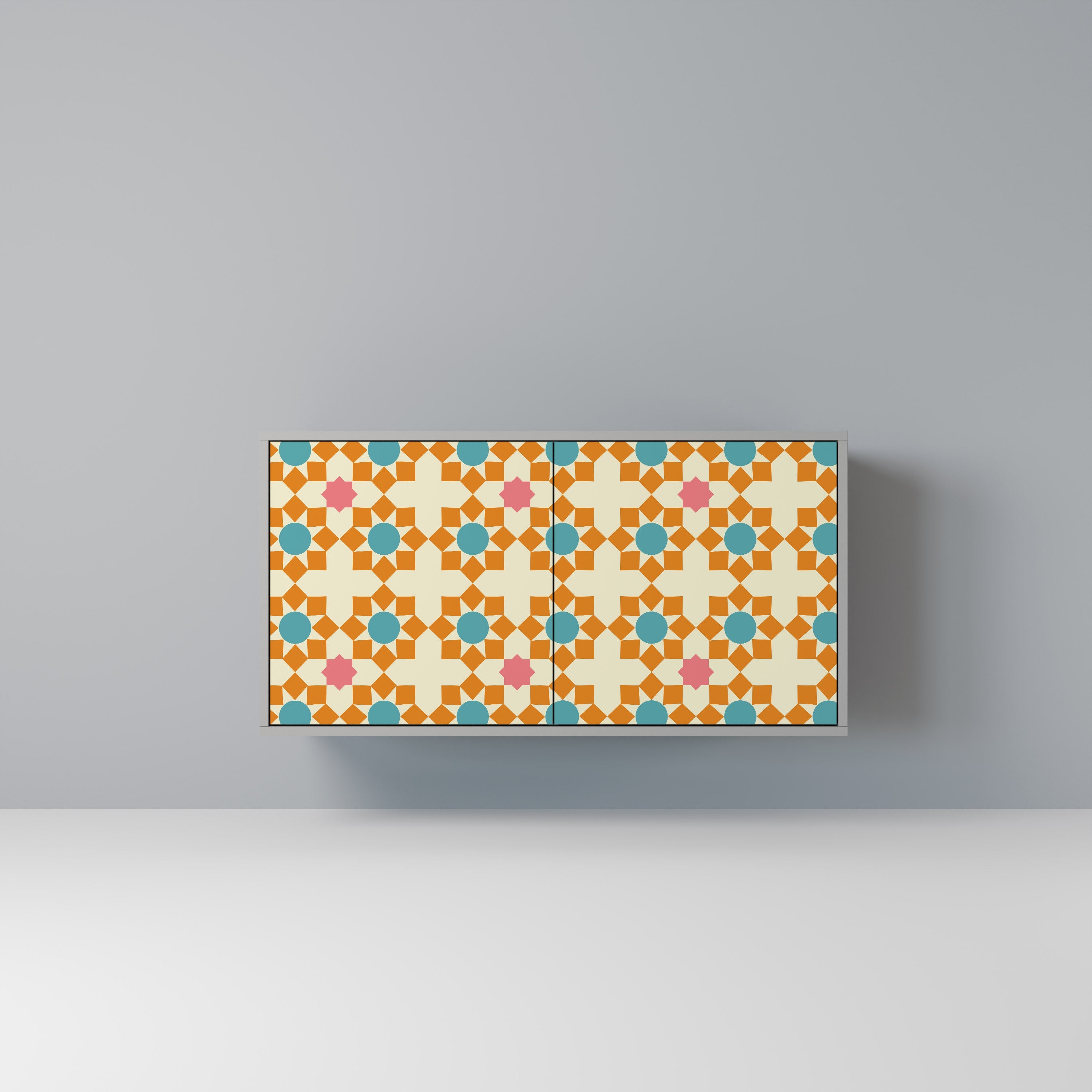 FLORAL DECOR Sideboard mit 2 Türen in Grau