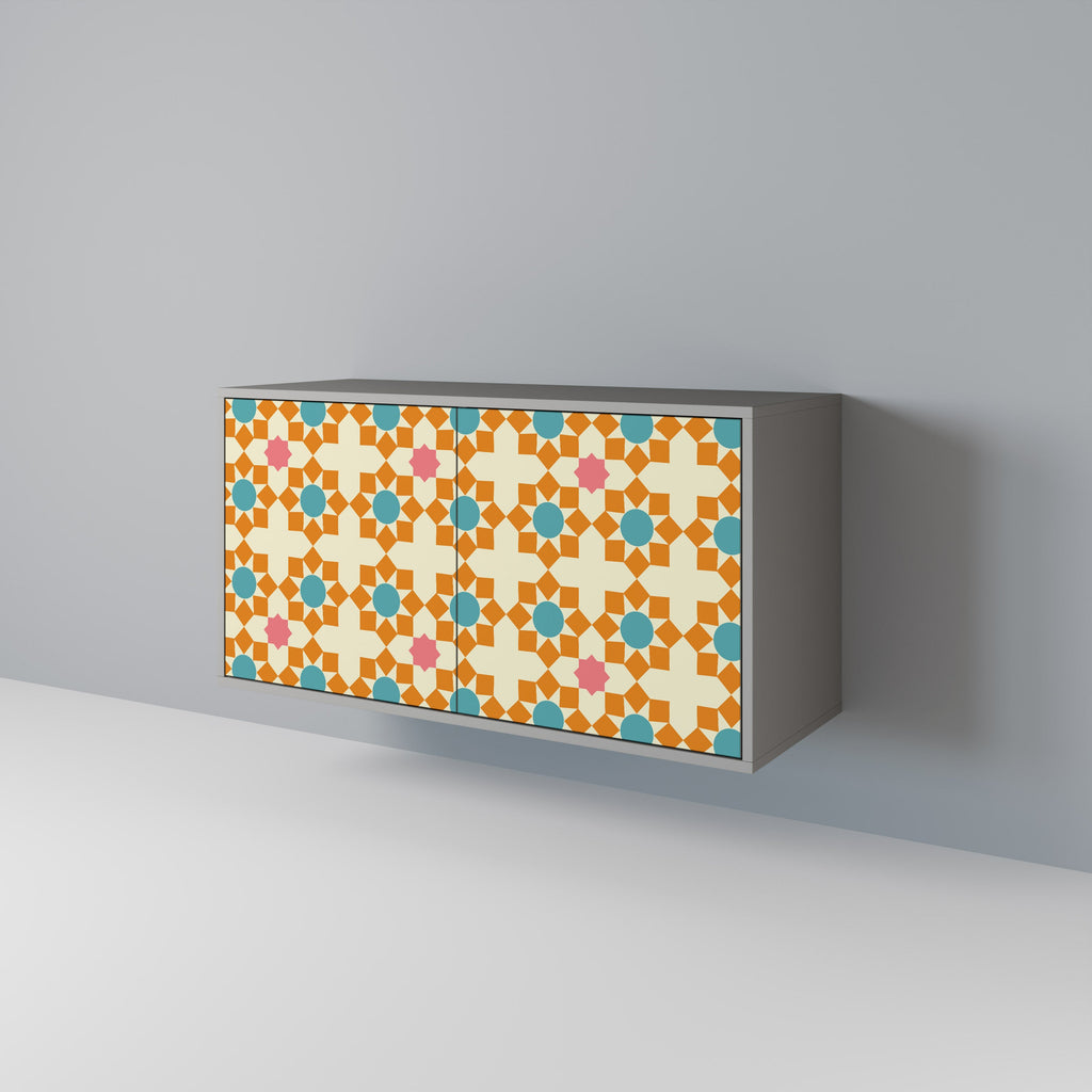 FLORAL DECOR Sideboard mit 2 Türen in Grau