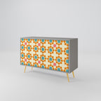 FLORAL DECOR Sideboard mit 2 Türen in Grau