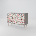 FLOWERS AND STRAWBERRIES Sideboard mit 2 Türen in Grau